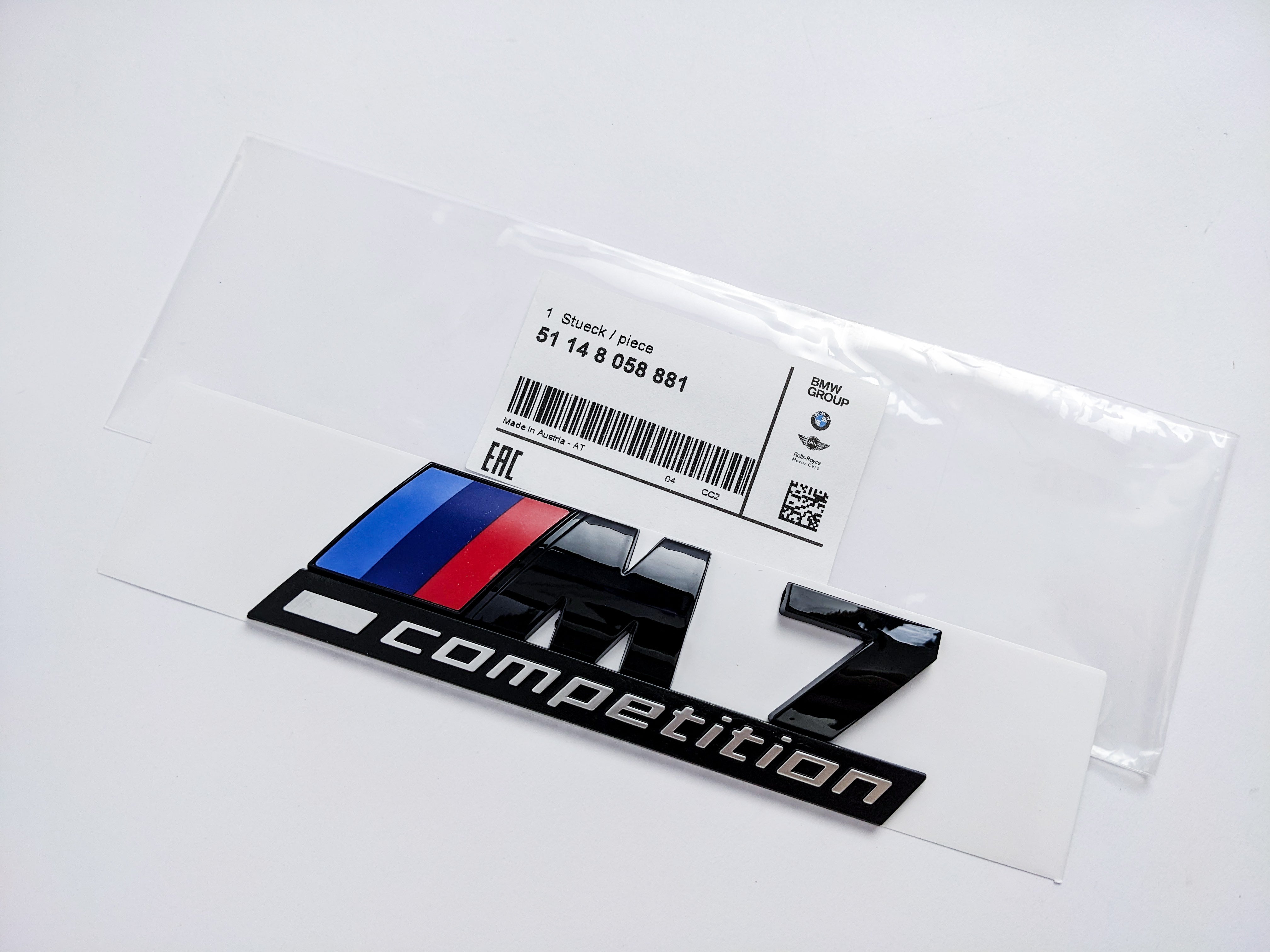 BMW 7 Series Emblem M7 COMPETITION Number Letters Rear Trunk Badge Sticker 51148061626 Italiaspares