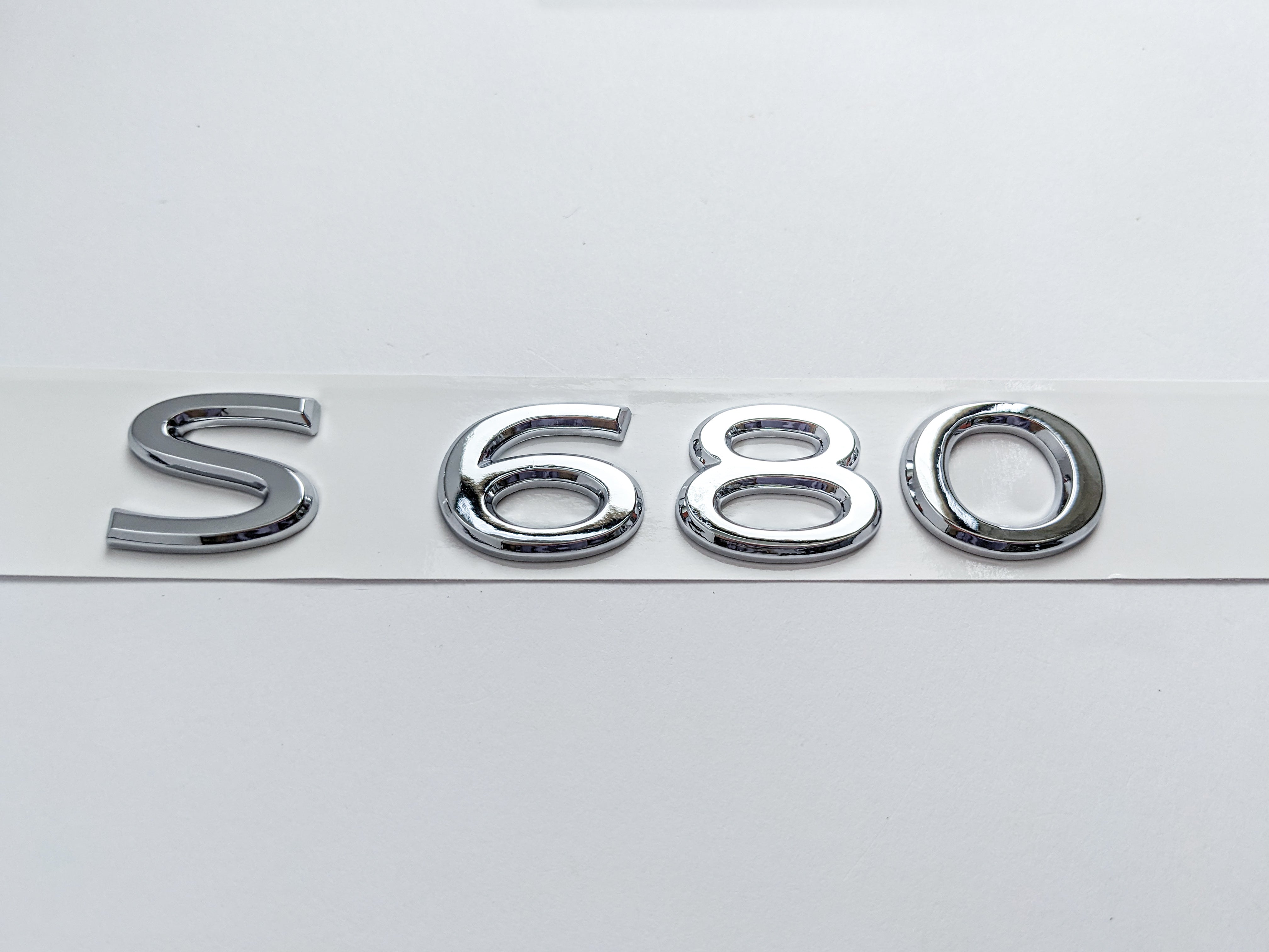 Mercedes-Benz Chrome Silver "S680" Rear Trunk Emblem Badge Logo Italiaspares