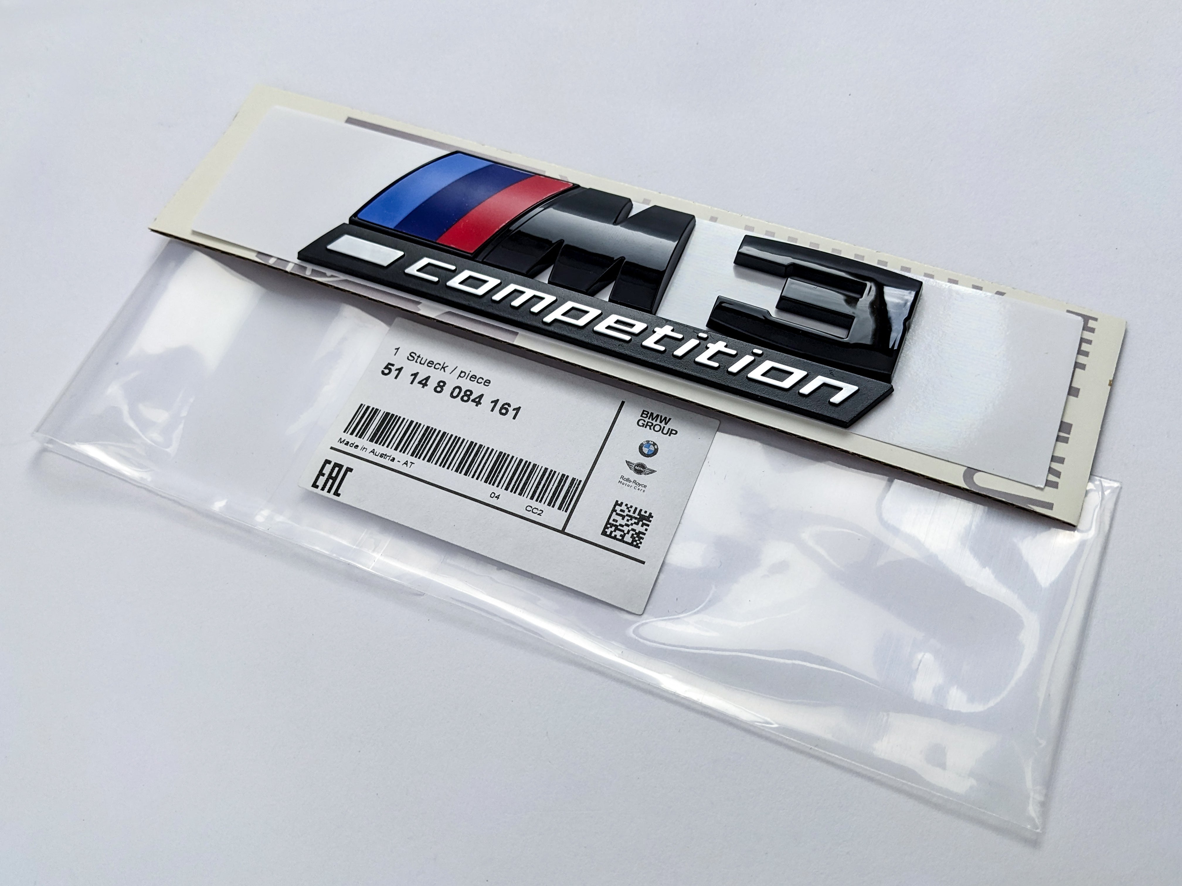 BMW 3 Series Emblem M3 COMPETITION Number Letters Rear Trunk Badge Sticker 51148084161 Italiaspares