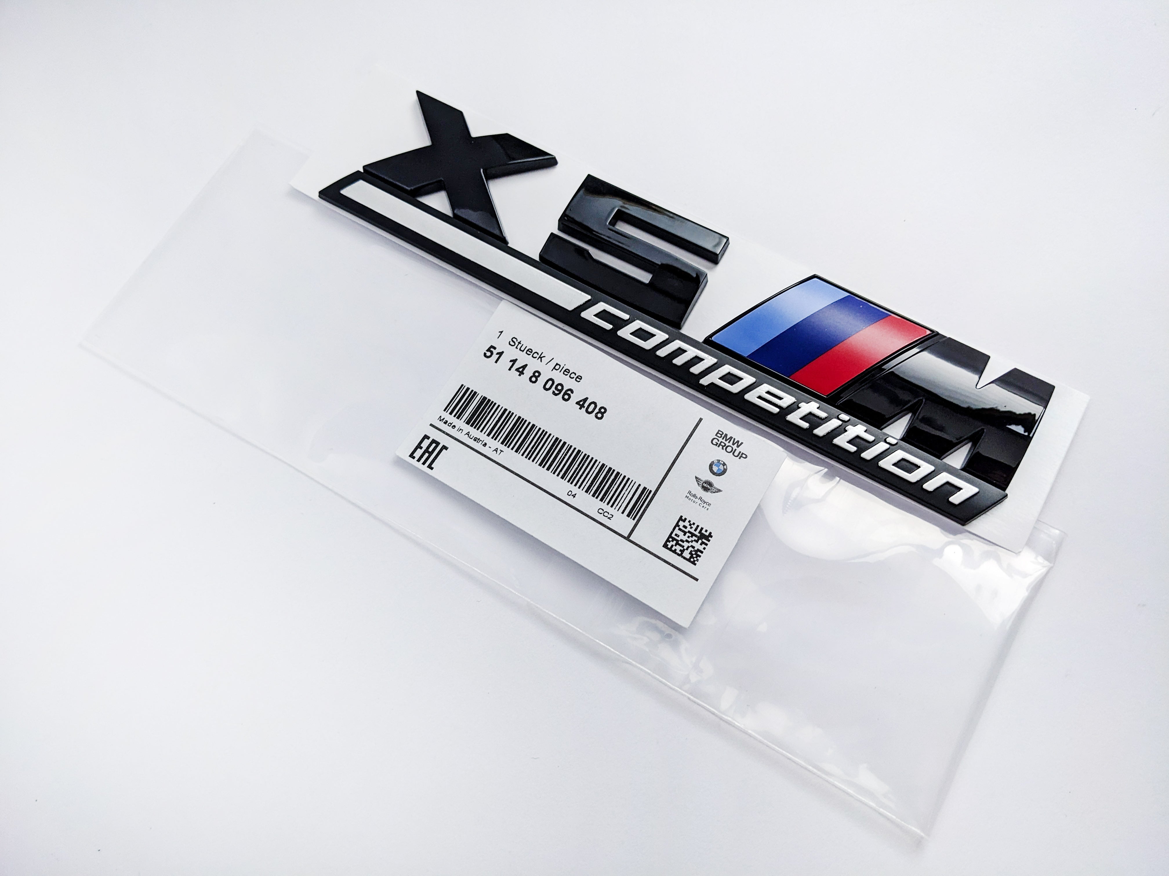 MW X5 M Competition Tailgate Rear Black Emblem Badge Sticker 51148096408 Italiaspares