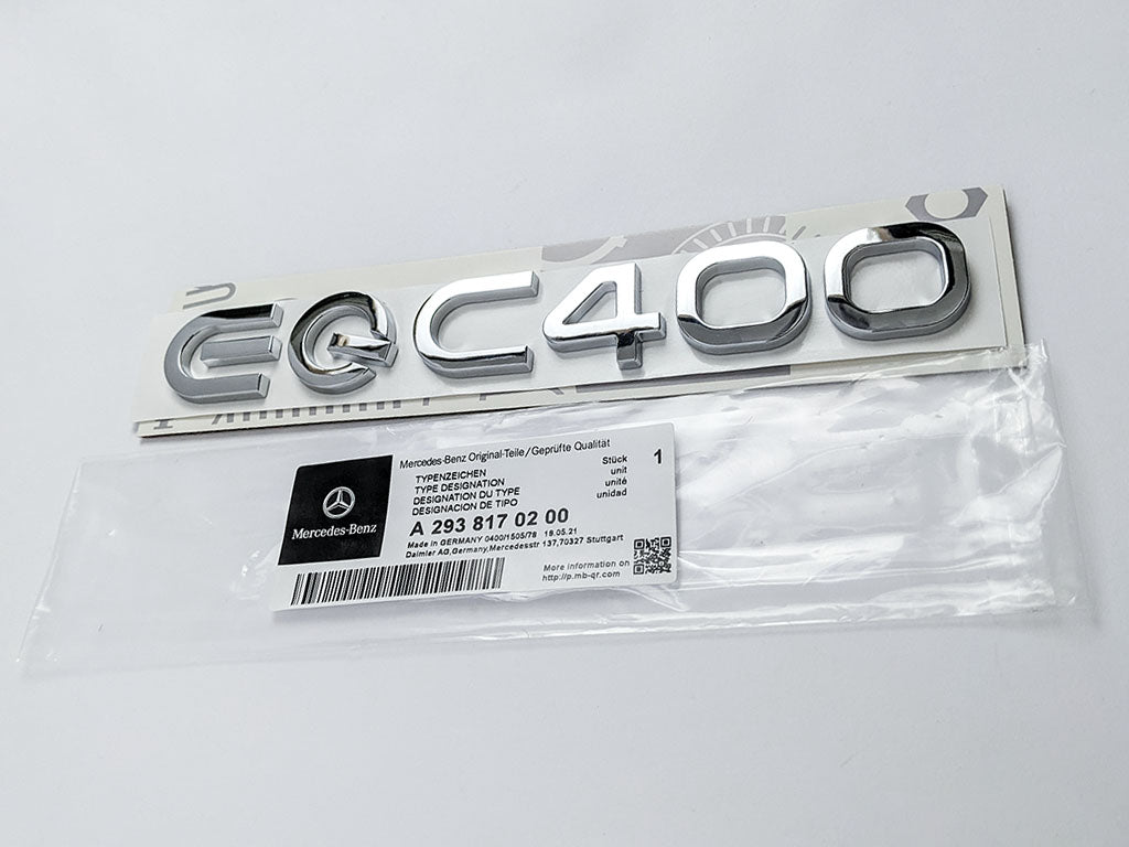 Mercedes Benz Chrome Sliver "EQC400" Rear Trunk Letter Badge Logo Italiaspares