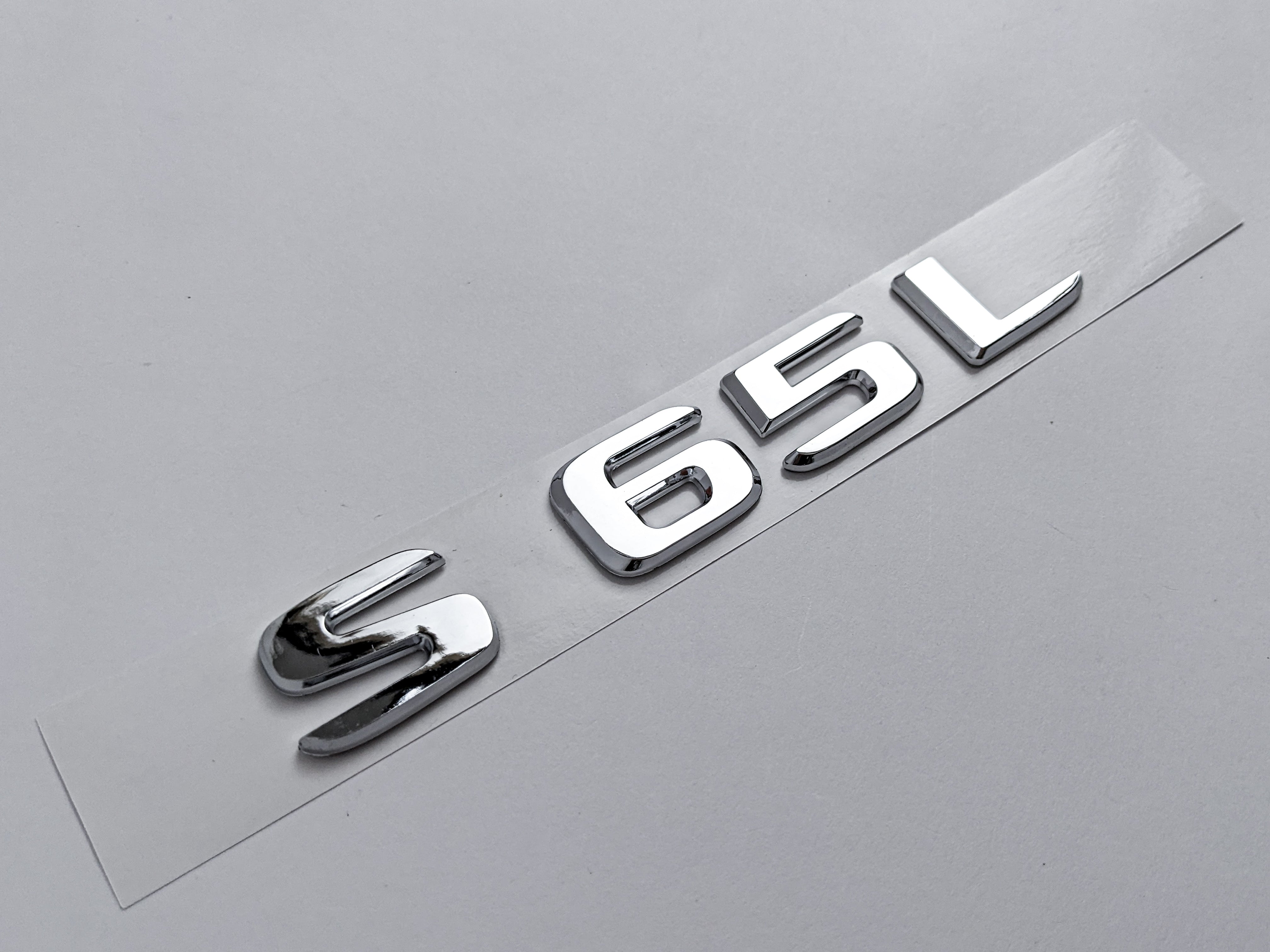 Mercedes-Benz Chrome Silver "S65L" Rear Trunk Emblem Badge Logo Italiaspares
