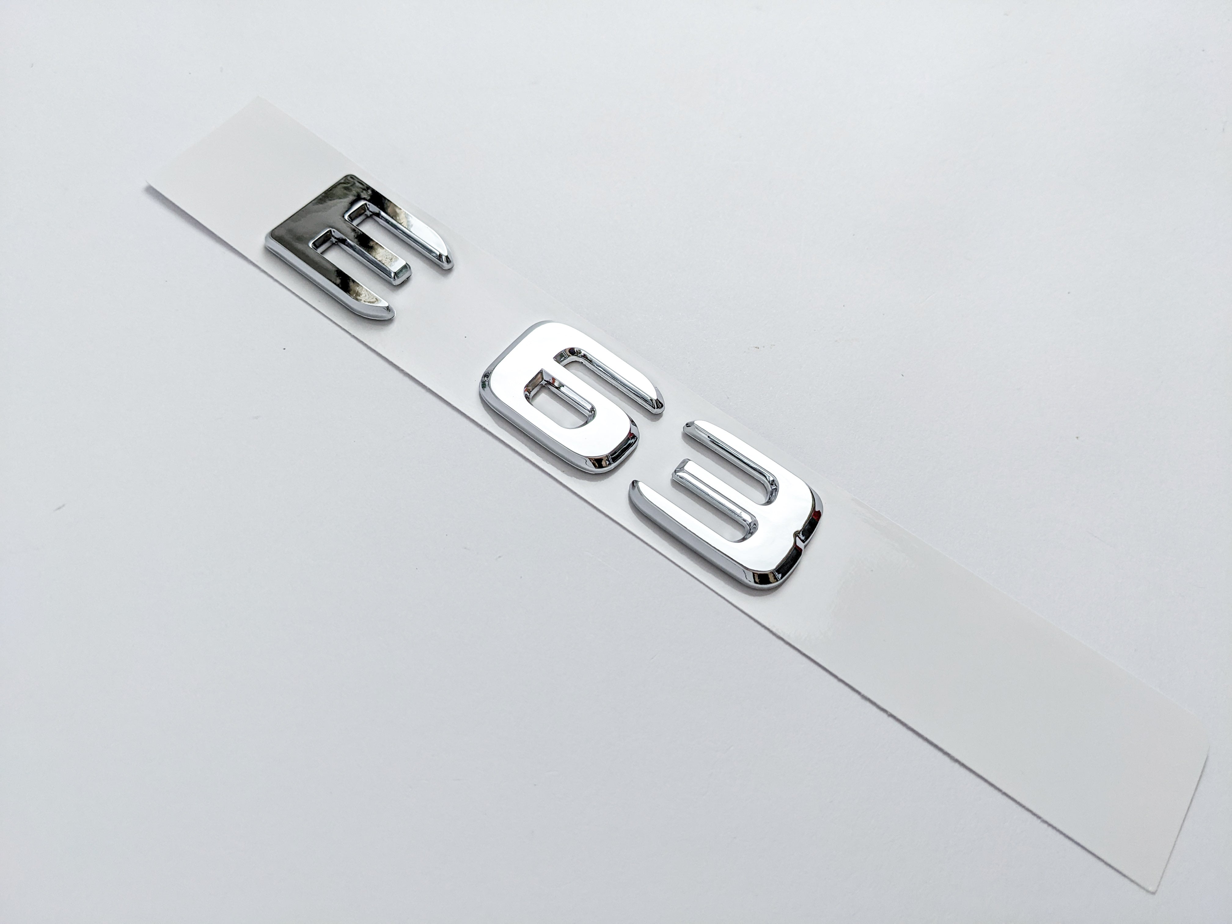 Mercedes Benz "E 63" Chrome Sliver Letter Emblem Trunk Nameplate Logo Badge Italiaspares