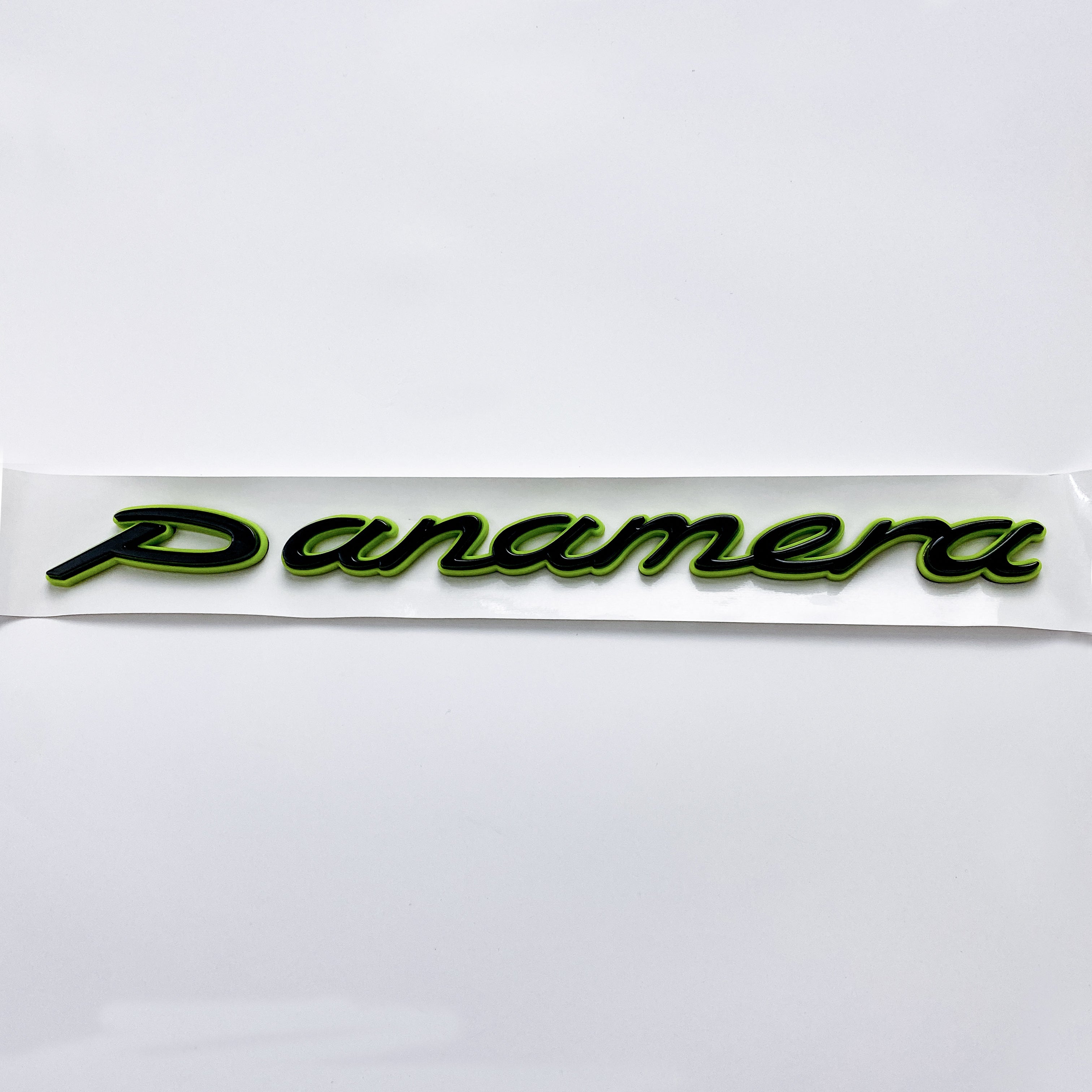 Porsche "Panamera" Letter Badge Emblem Car Sticker Green Base Black 971853675AB Italiaspares