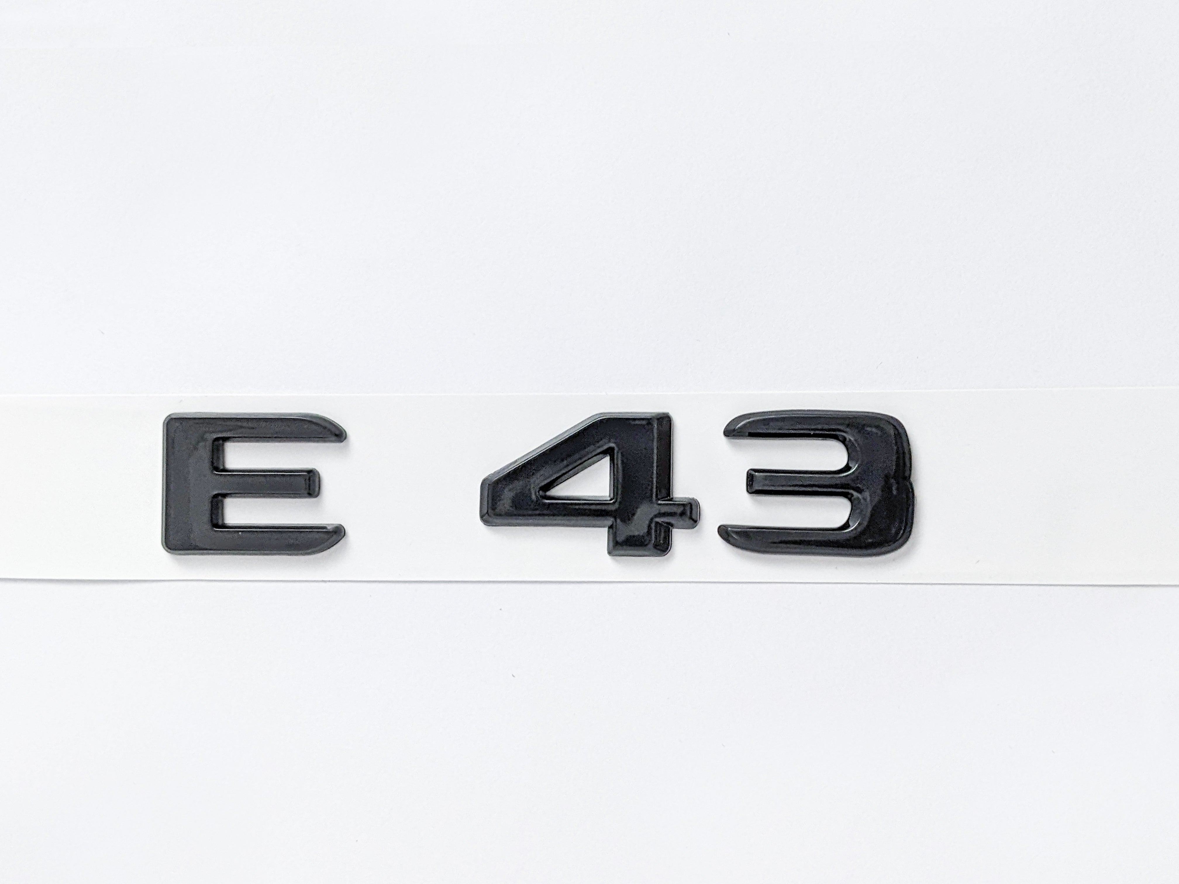 Mercedes-Benz Gloss Black "E 43" Rear Trunk Emblem Badge Logo Italiaspares