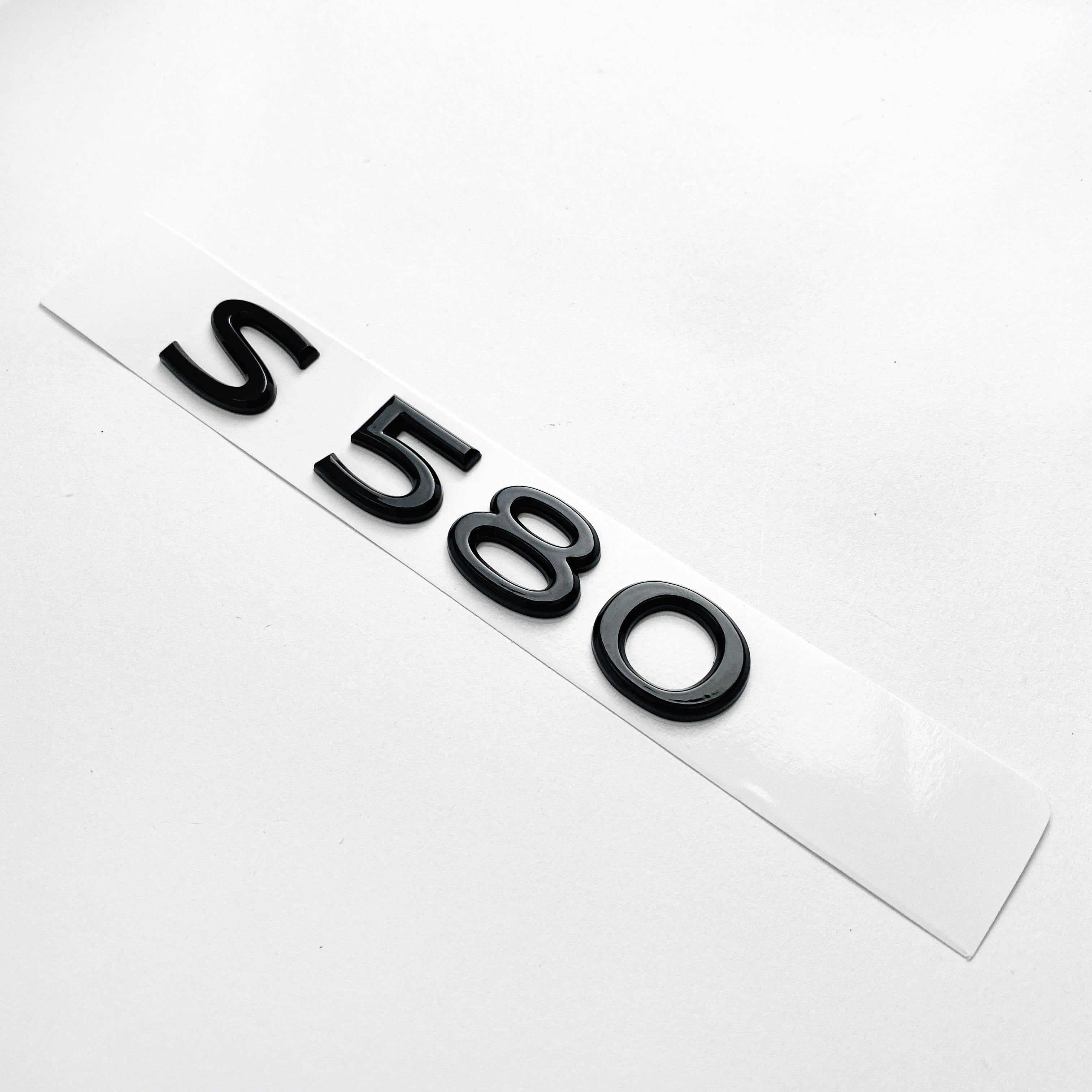 Mercedes-Benz Gloss Black "S580" Rear Trunk Emblem Badge Logo Italiaspares