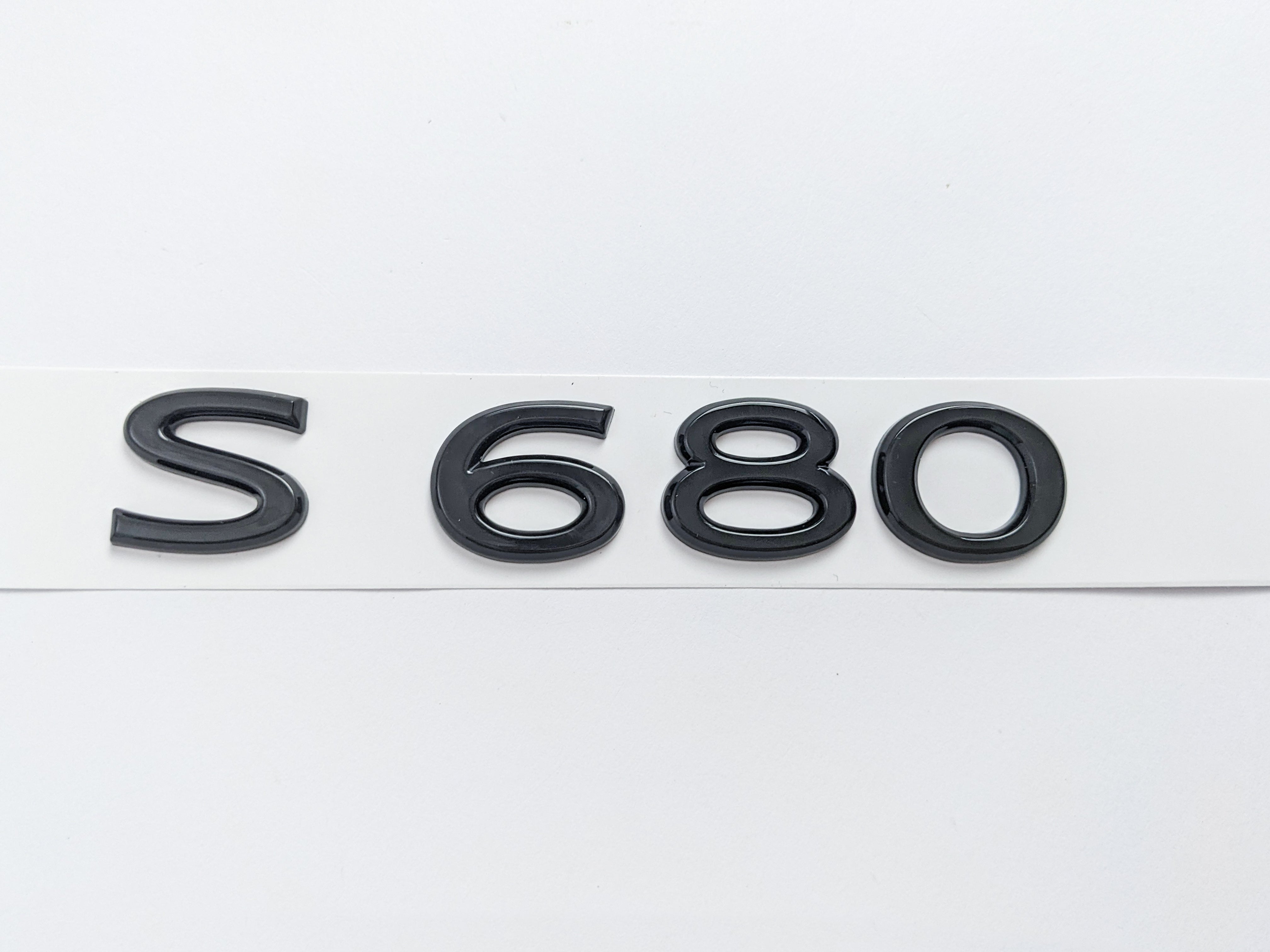 Mercedes-Benz Gloss Black "S680" Rear Trunk Emblem Badge Logo Italiaspares