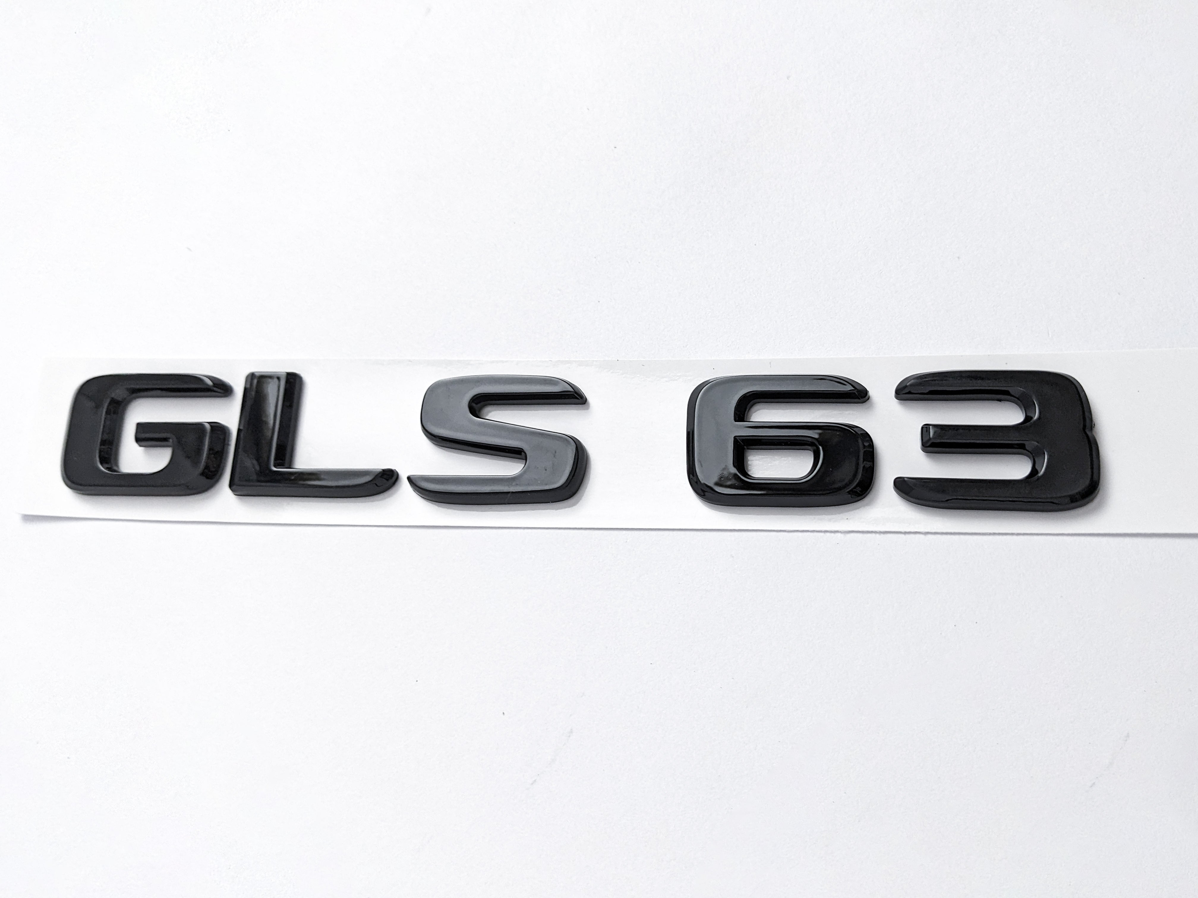 Mercedes Benz Gross Black "GLS63" Rear Trunk Emblem Decal Badge Italiaspares