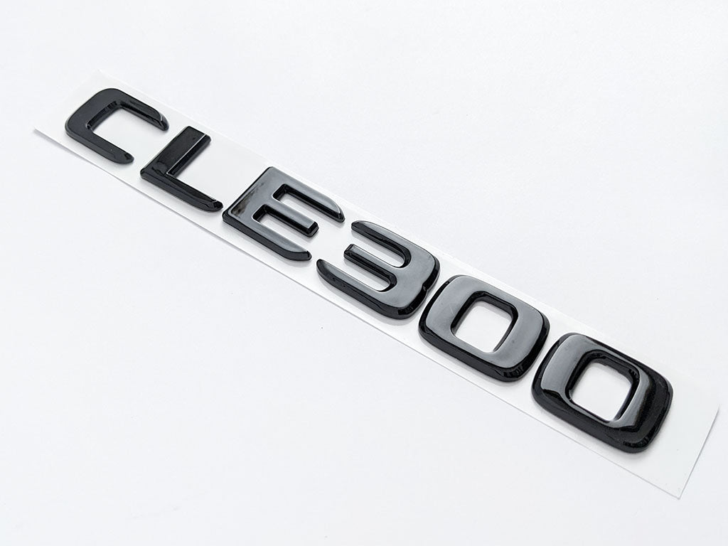 Mercedes Benz Gloss Black "CLE300" Rear Trunk Nameplate Emblem Badge Italiaspares
