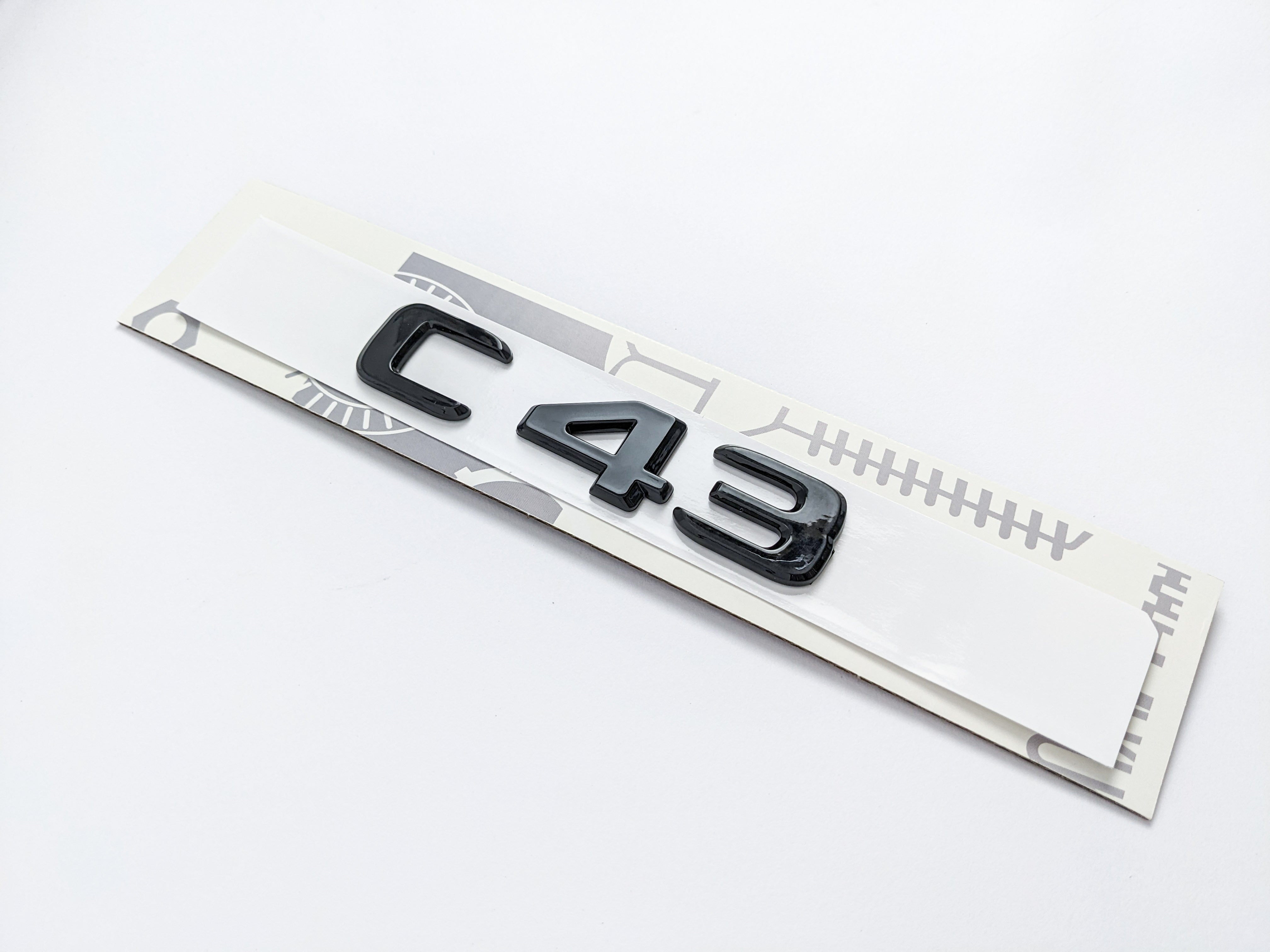 Grossy Black "C43" Rear Trunk Emblem Decal Badge For Mercedes Benz C43 Factory