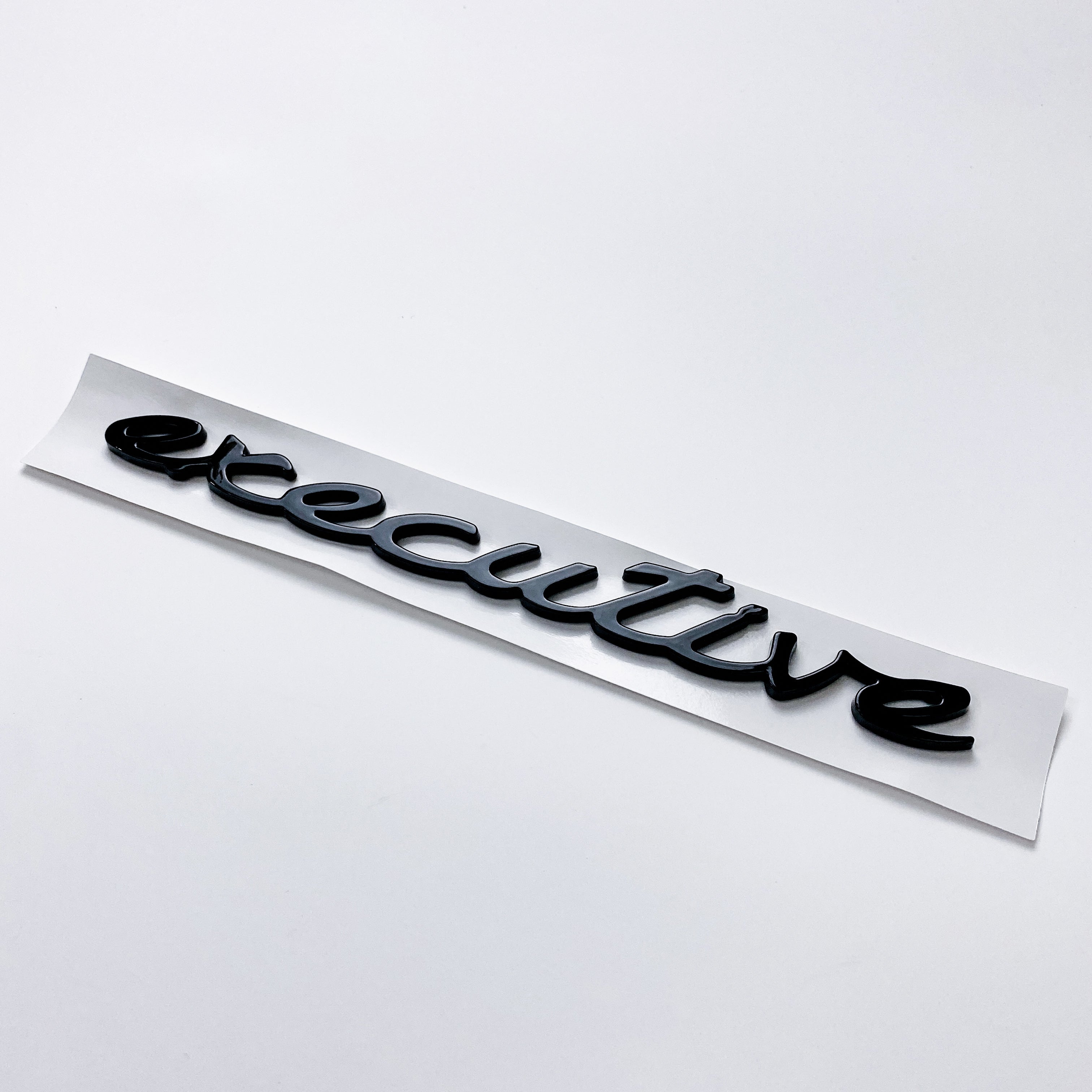 Porsche "Executive" Side Fender badge emblem Decal Badge Gloss Black 97055927500 Italiaspares