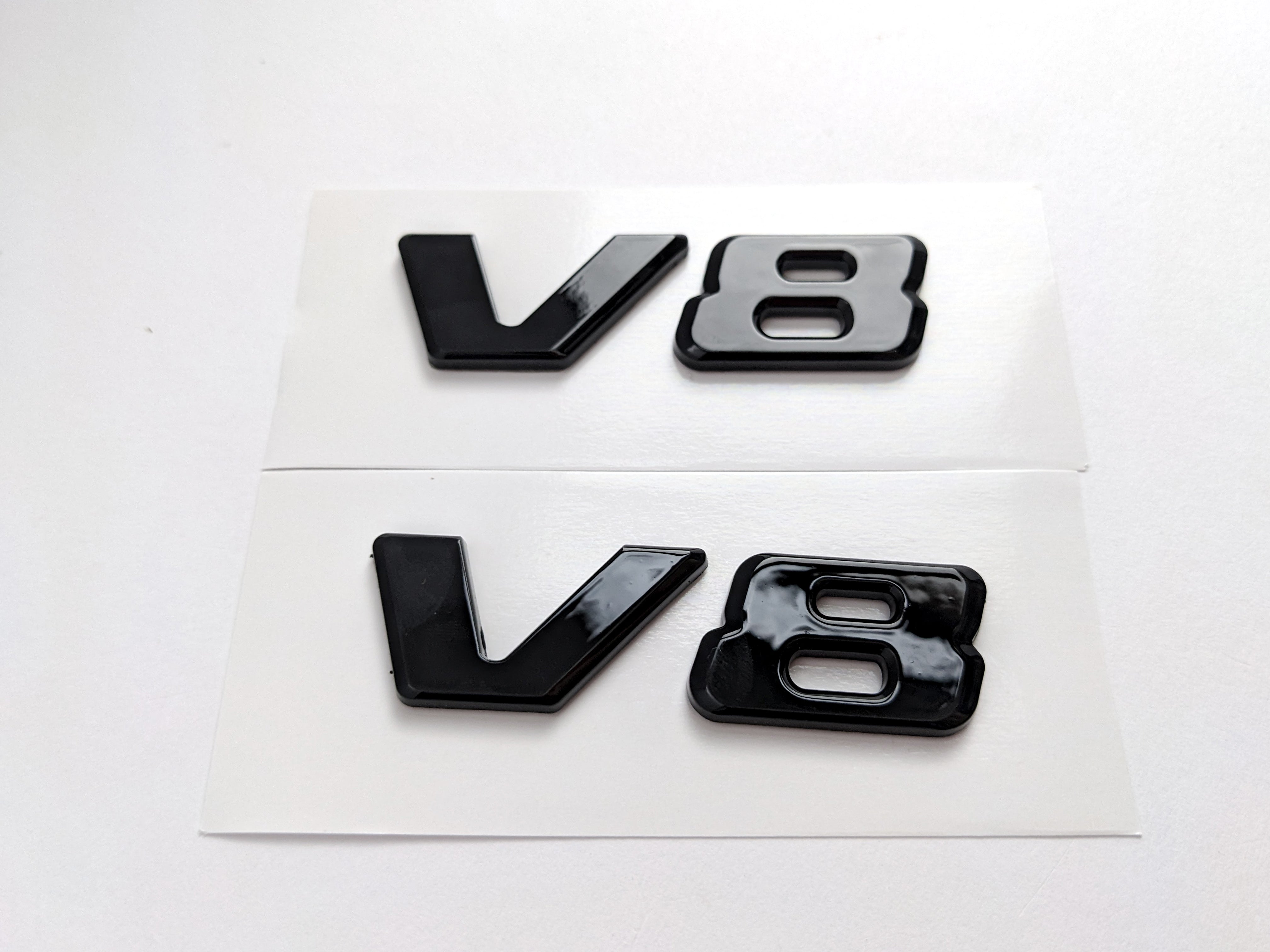 Mercedes-Benz Gloss Black " V8 " Side Letters Trunk Emblem Badge Sticker A4638171415 Italiaspares