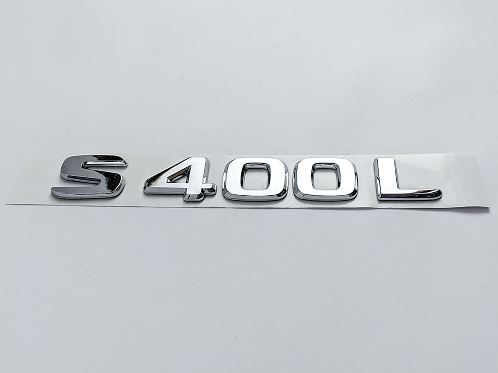 Mercedes-Benz Chrome Silver "S400L" Rear Trunk Emblem Badge Logo Italiaspares