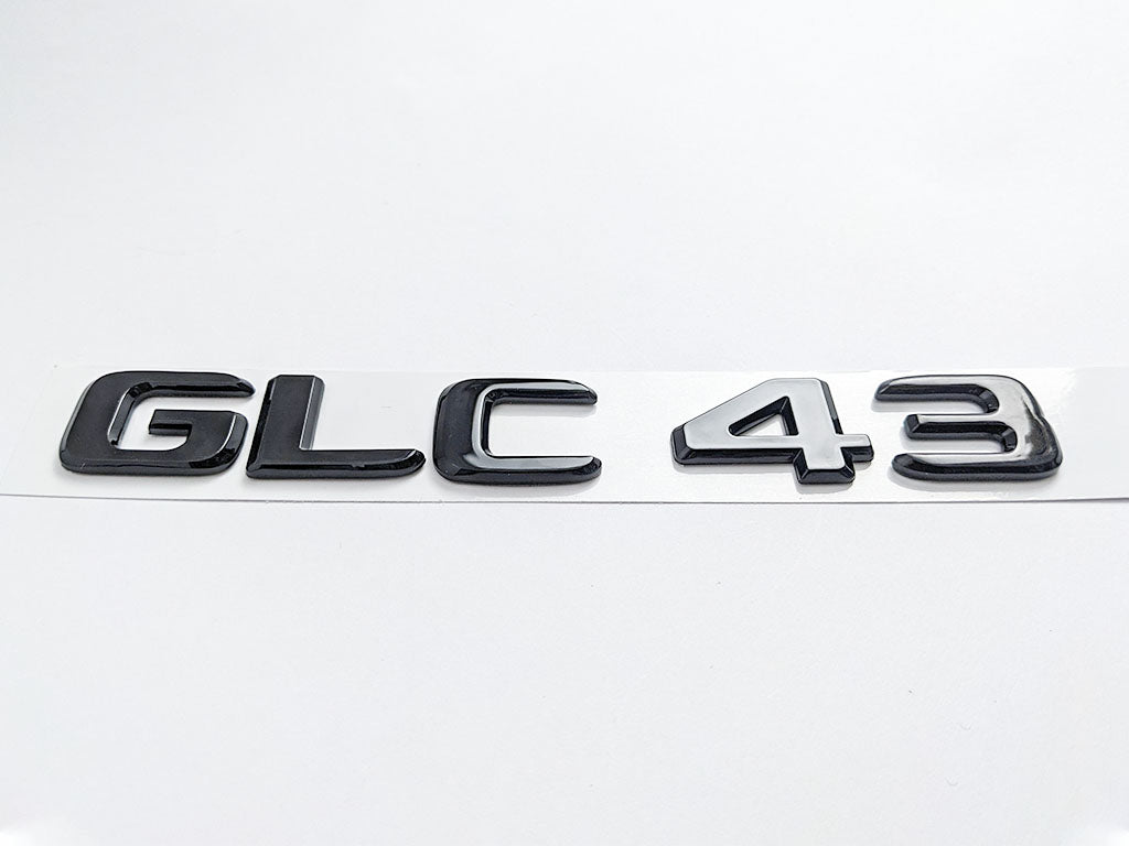 Mercedes Benz "GLC43" Gloss Black Letters Rear Trunk Emblem Badge Italiaspares