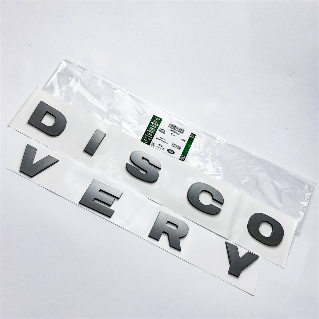 Land Rover Grey "DISCOVERY" Boot Badge Emblem LR063646 Italiaspares