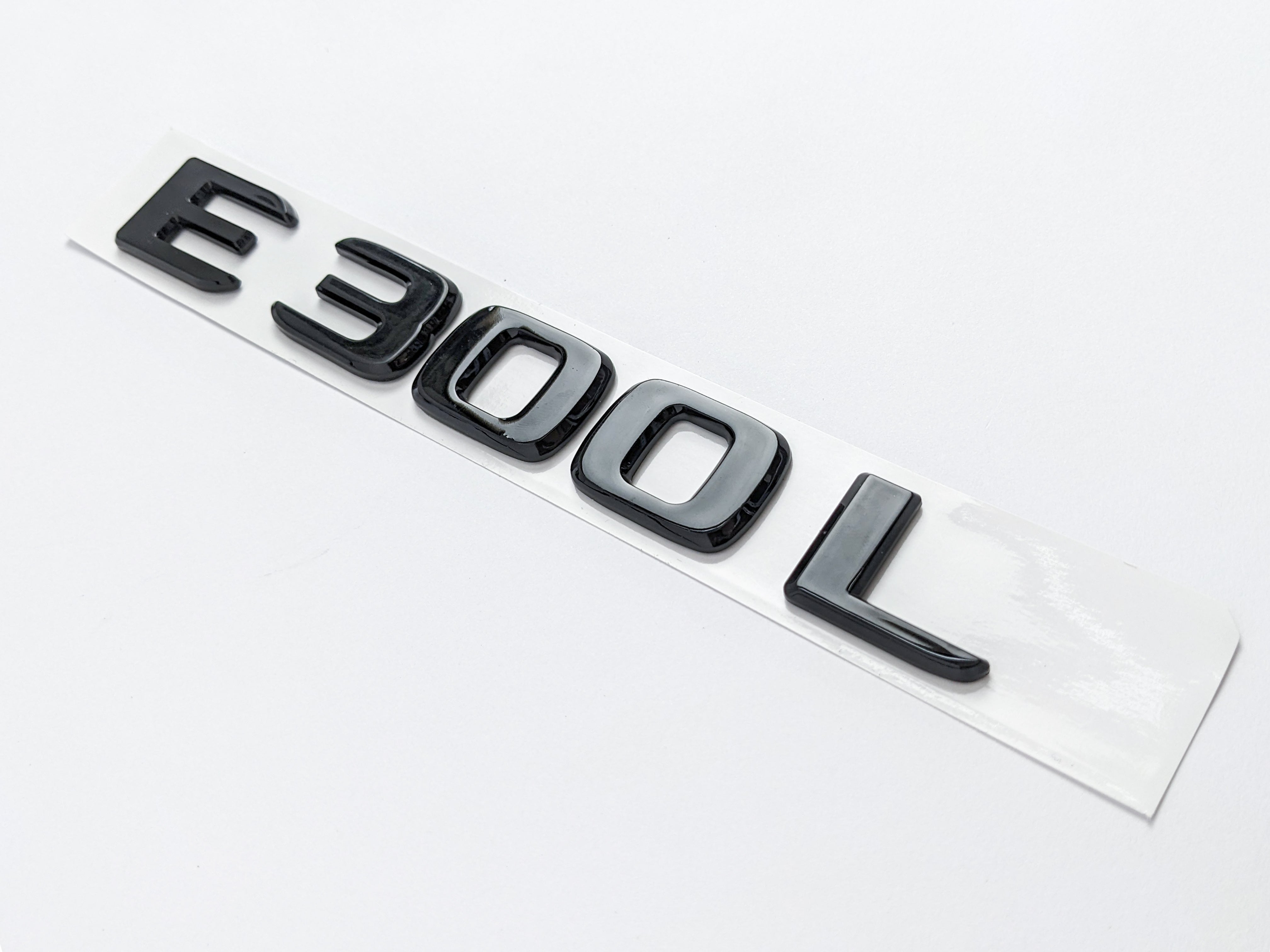 Mercedes Benz Gloss Black Letters "E300L" Rear Trunk Emblems Badges Italiaspares