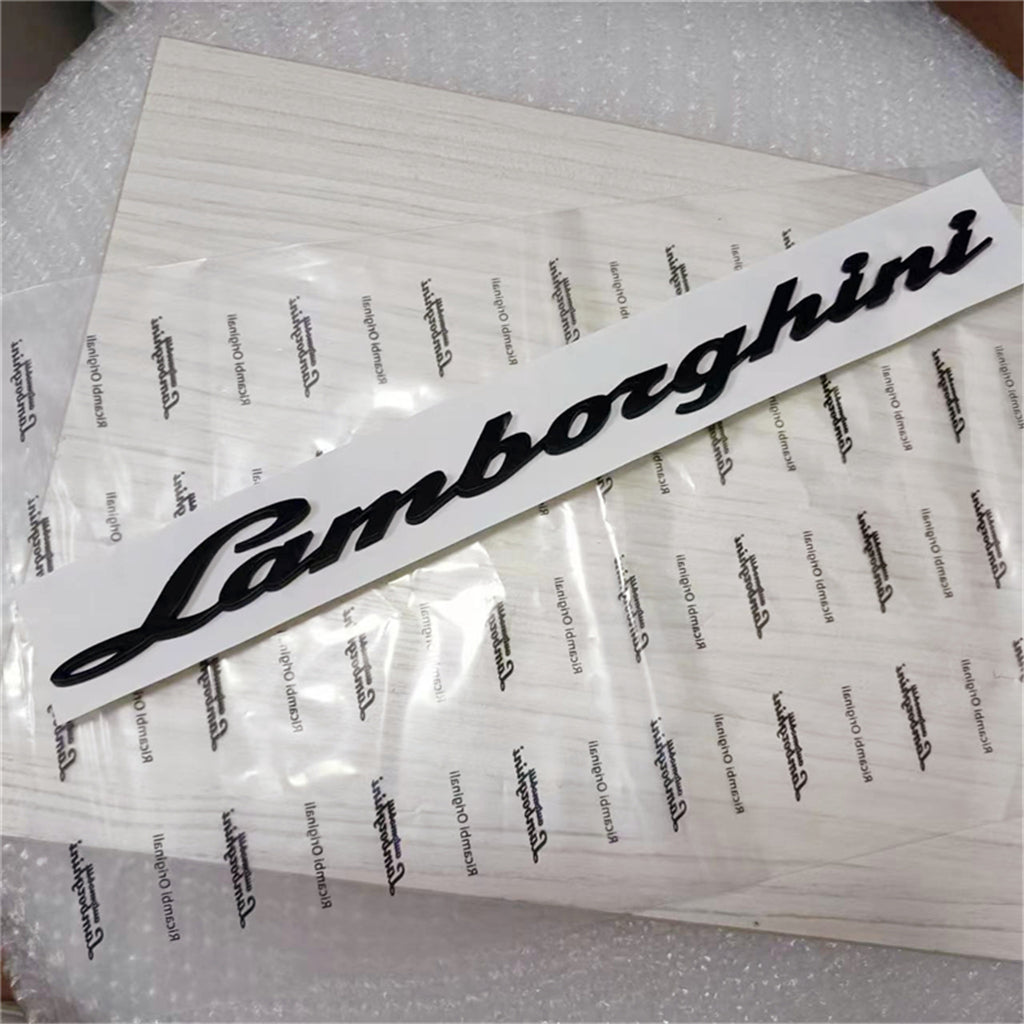 1X Lamborghini URUS Logo Script Lettering Emblem Gloss Black Badge 4ML853742 Italiaspares