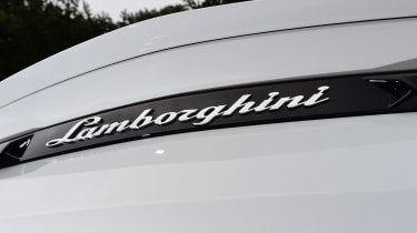 1X Lamborghini URUS Logo Script Lettering Emblem Gloss Black Badge 4ML853742 Italiaspares