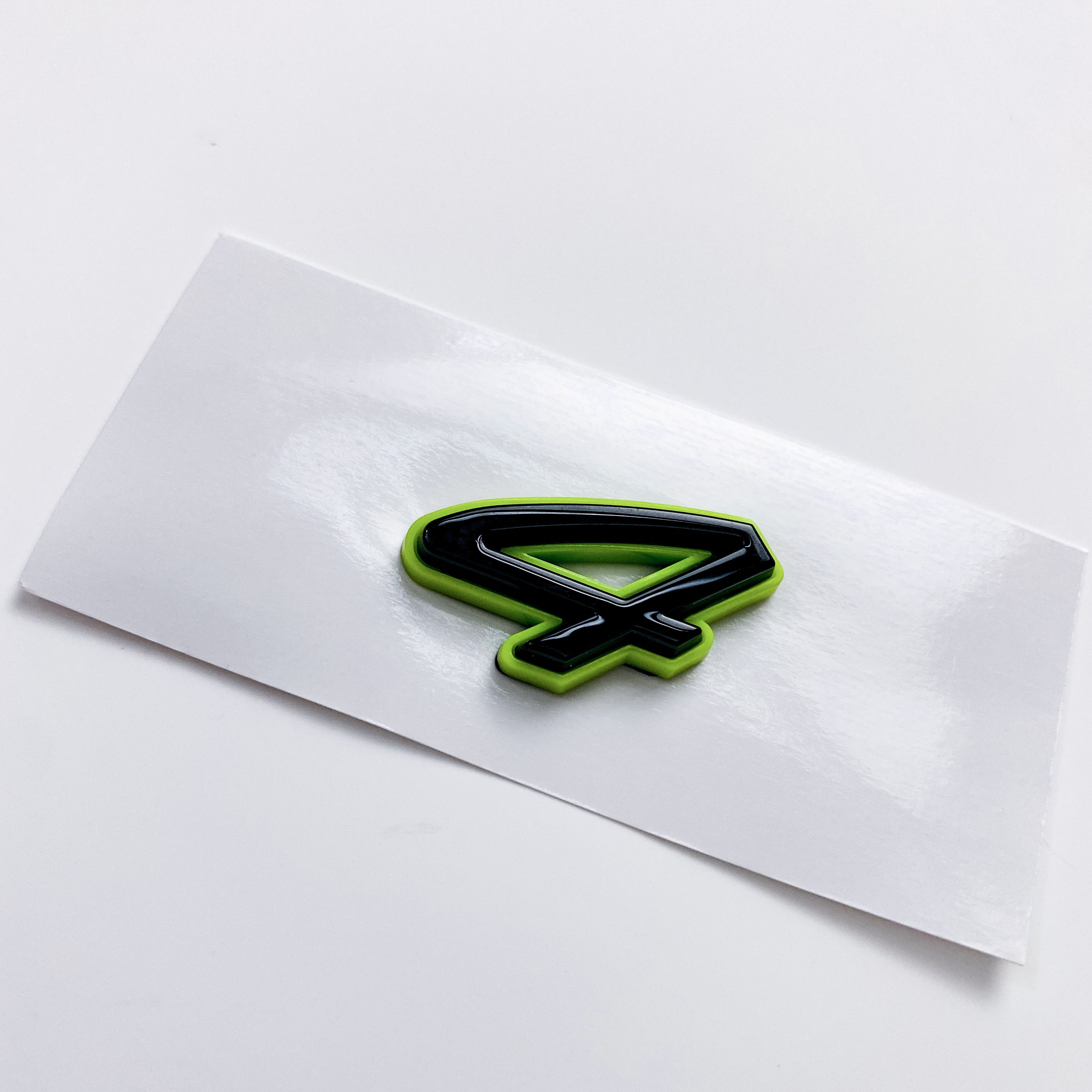 Porsche "4" Rear Emblem Badge Logo Nameplate Letter Green Base Black 971853675AC Italiaspares