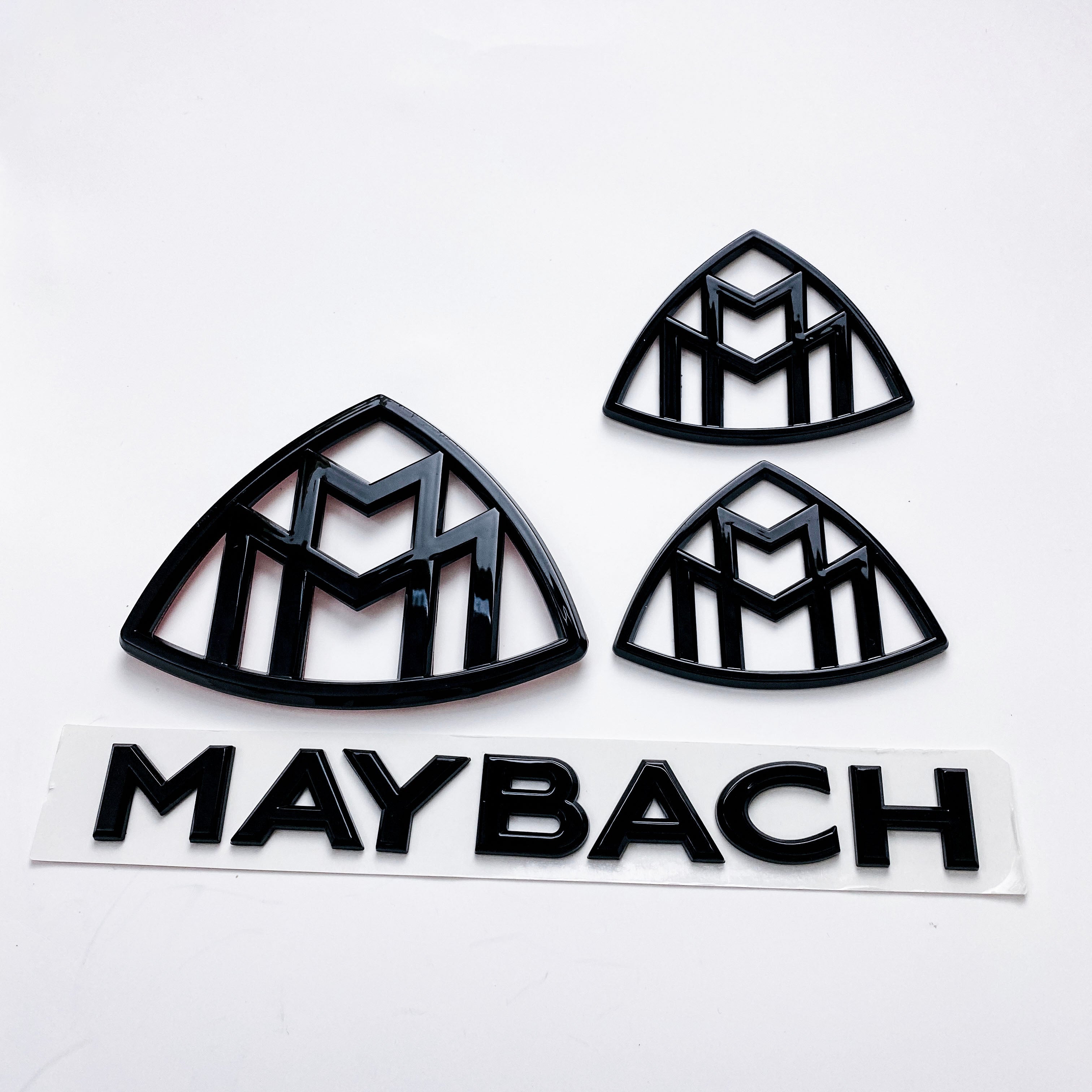 4pcs Mercedes S Class Maybach AMG Fender Side Rear Trunk Emblems Badge Italiaspares
