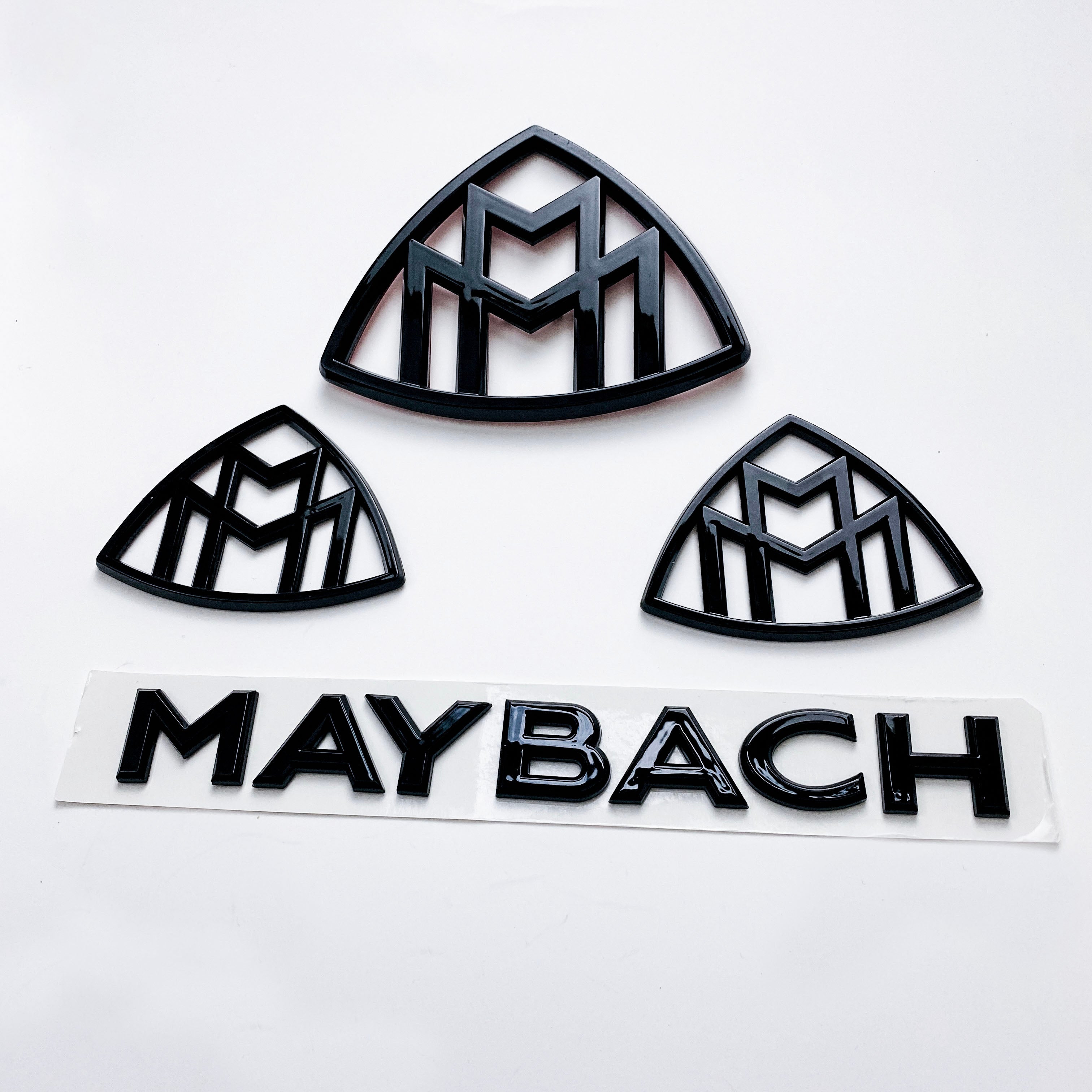 4pcs Mercedes S Class Maybach AMG Fender Side Rear Trunk Emblems Badge Italiaspares