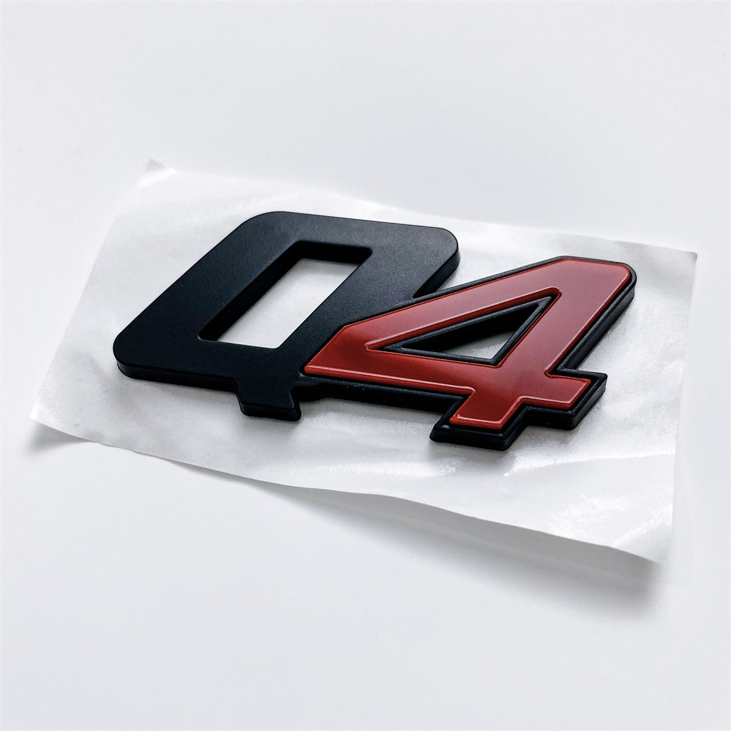 Maserati Ghibli Quattroporte "Q4" Emblem Matte Black Logo Trunk Emblem Badge 670008101 Italiaspares