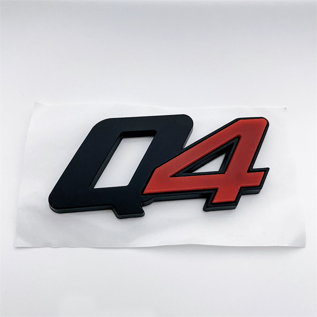 Maserati Ghibli Quattroporte "Q4" Emblem Matte Black Logo Trunk Emblem Badge 670008101 Italiaspares