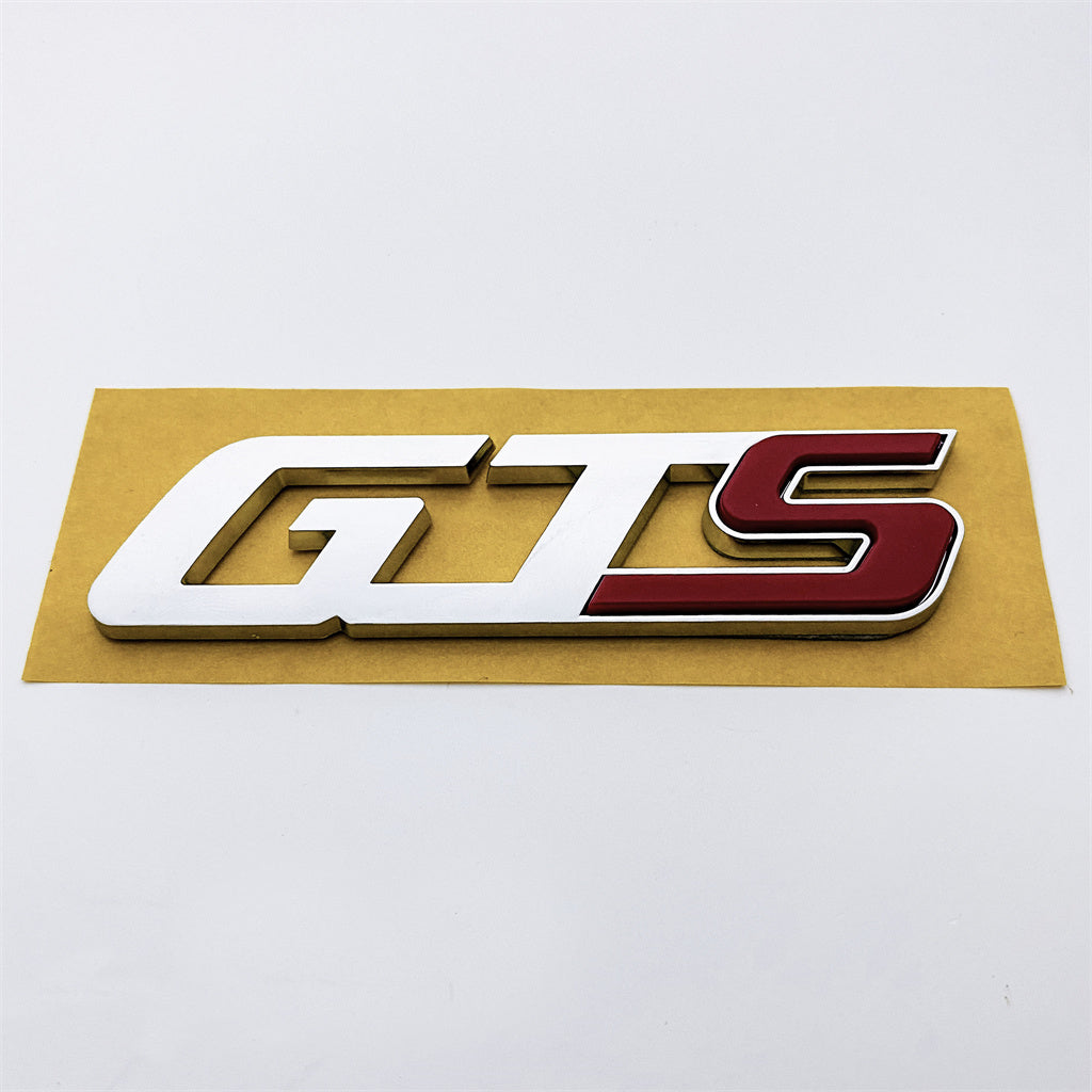 Maserati 2017 Quattroporte Ghibli GTS Sliver & Red Rear Script Badge Emblem Italiaspares