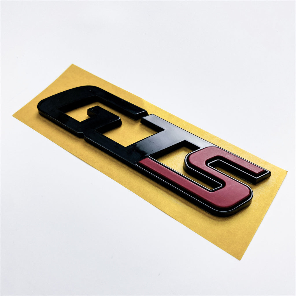 Maserati 2017 Quattroporte Ghibli GTS Rear Script Badge Emblem Black & Red Italiaspares