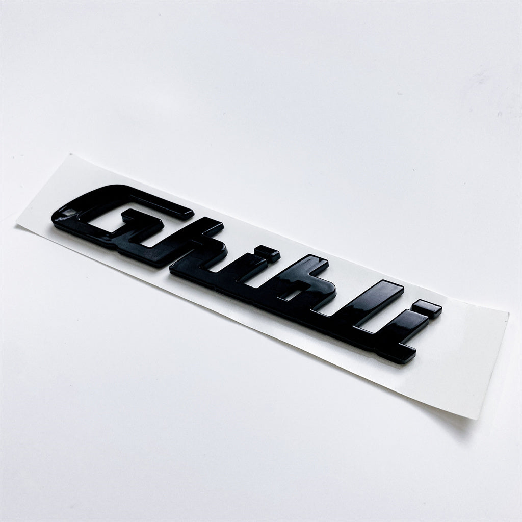 Maserati Ghibli Gloss Black Trunk Lid Nameplate Logo Emblem Badges 670022032 Italiaspares