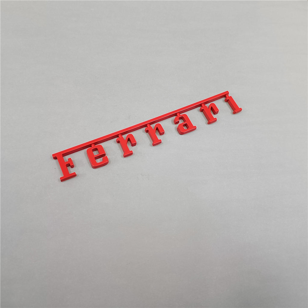 2XFerrari Manifold Badge Emblem Glassy Red Modify New (15cm*2.05cm) Italiaspares