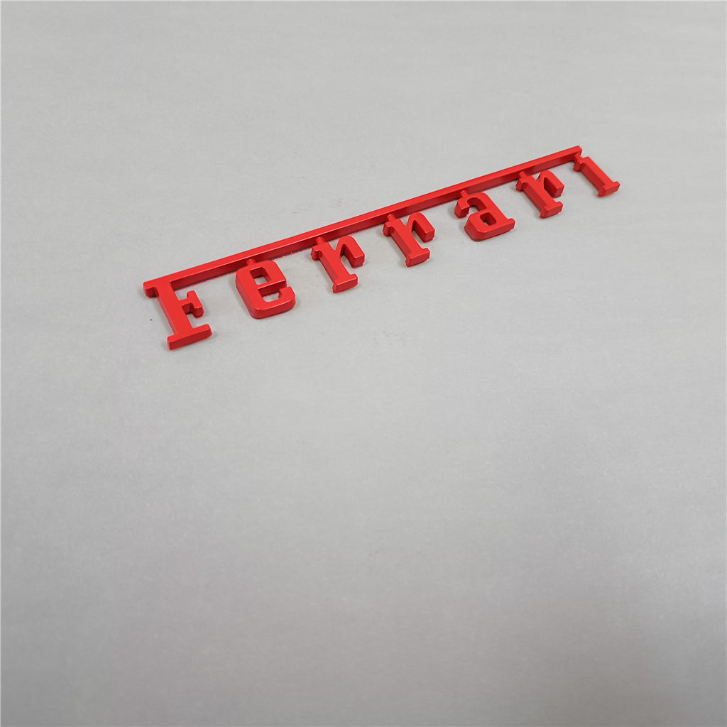 2XFerrari Manifold Badge Emblem Glassy Red Modify New (15cm*2.05cm) Italiaspares