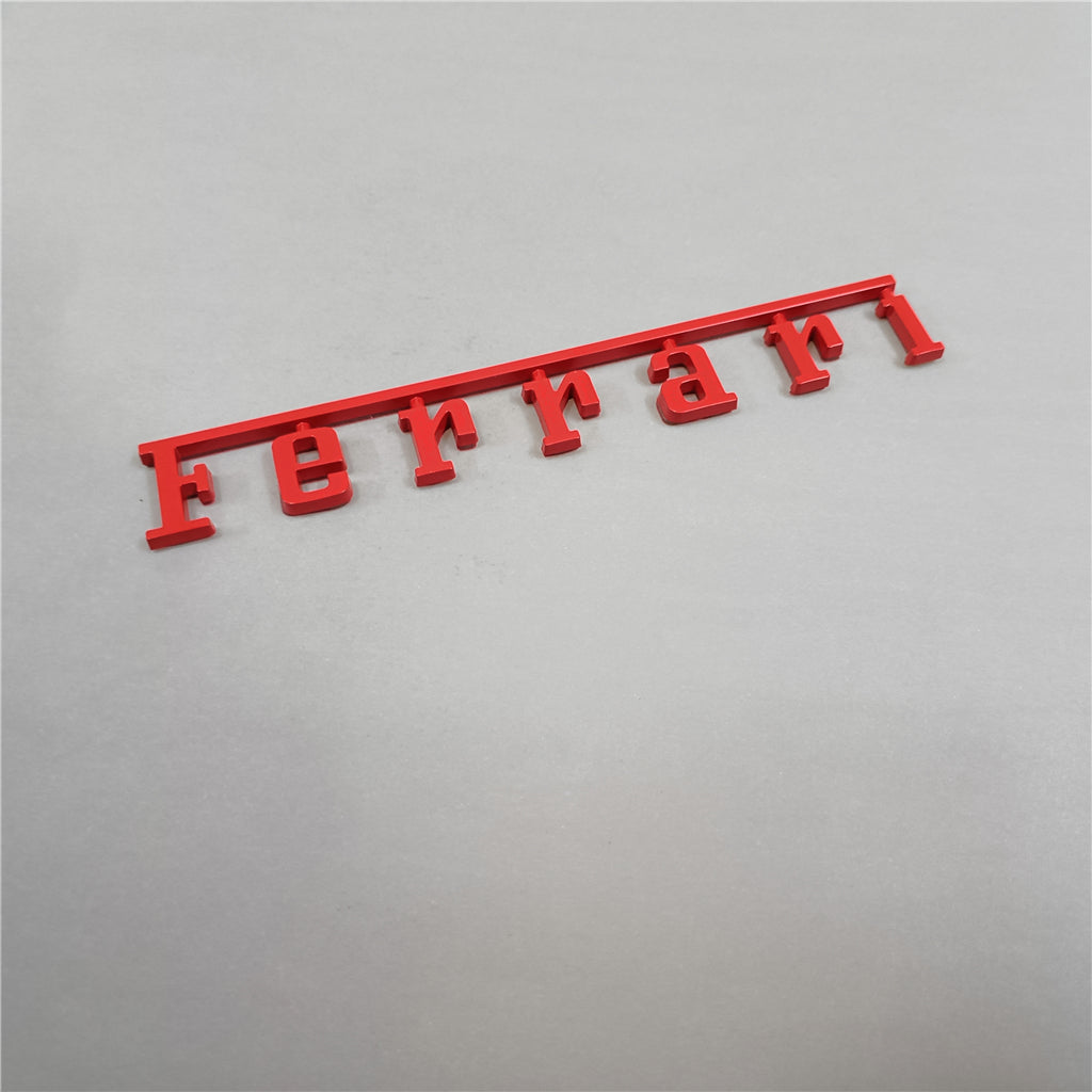 2XFerrari Manifold Badge Emblem Glassy Red Modify New (15cm*2.05cm) Italiaspares