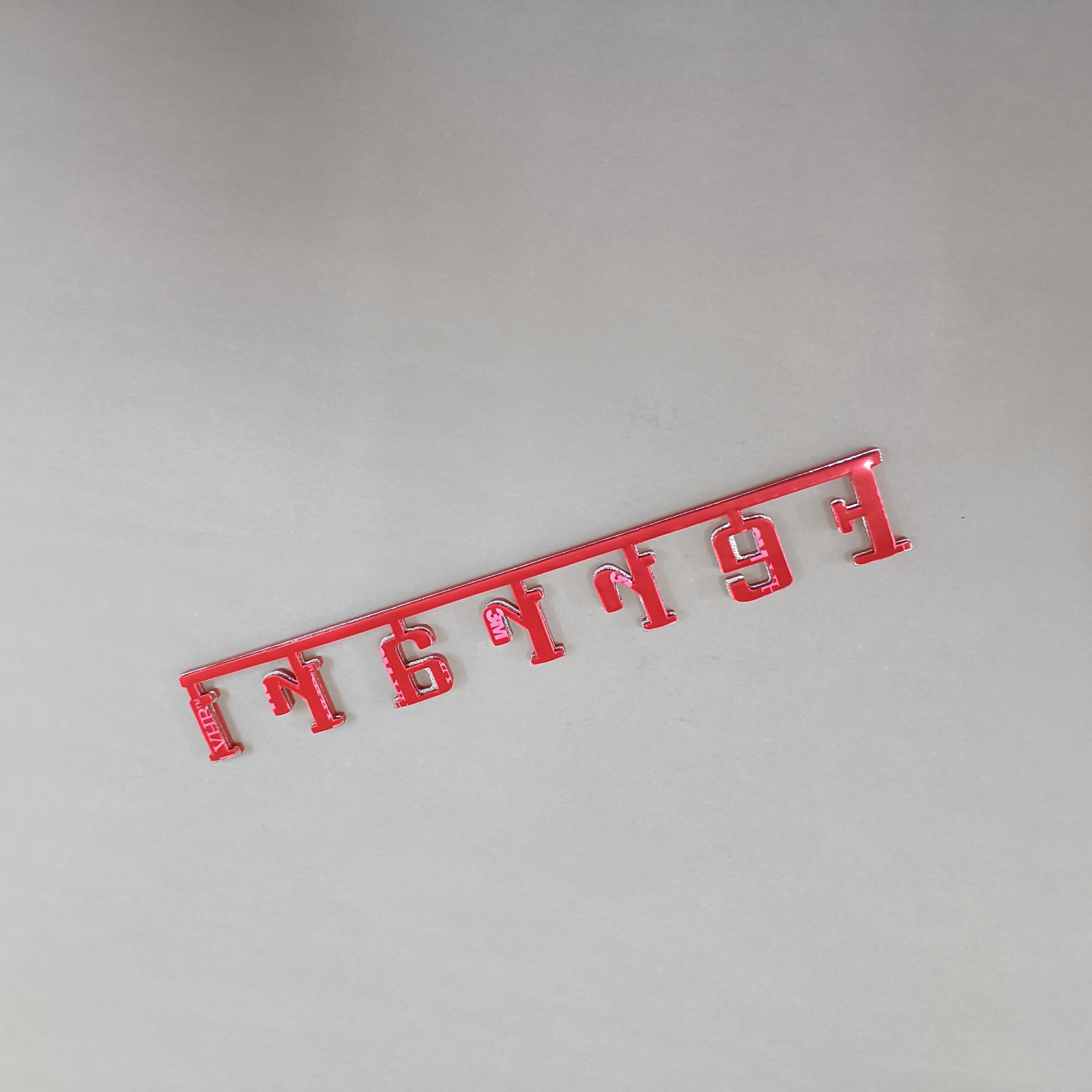 2XFerrari Manifold Badge Emblem Matte Black Modify New (15cm*2.05cm) Italiaspares