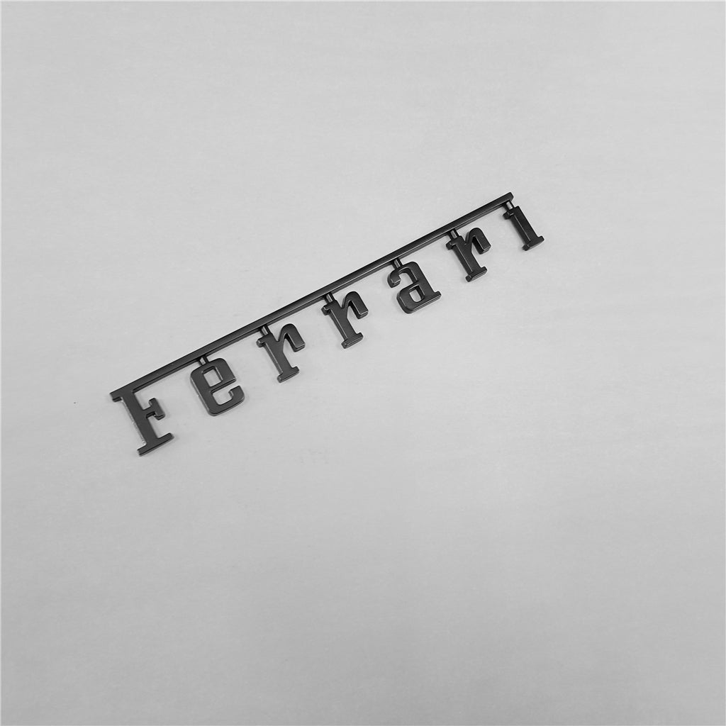 2XFerrari Manifold Badge Emblem Matte Black Modify New (15cm*2.05cm) Italiaspares