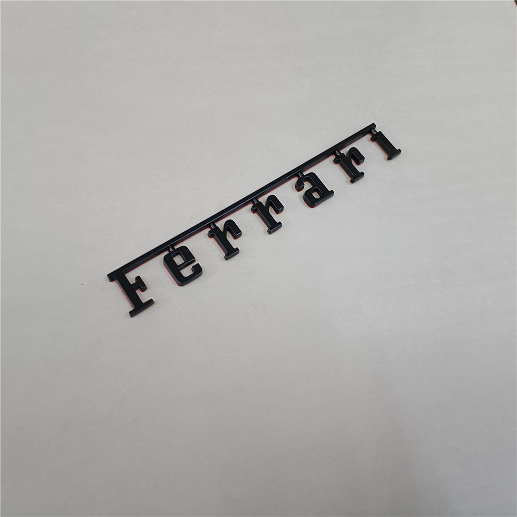 2XFerrari Manifold Badge Emblem Matte Black Modify New (15cm*2.05cm) Italiaspares