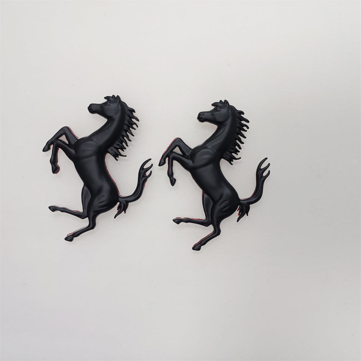 2XFerrari Prancing Horse Matte Black Badge Copper Emblem 7*4.8CM(Fit Many) Factory