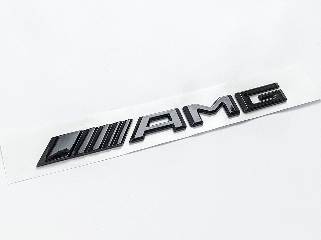 Grossy Black AMG Rear Trunk Emblem Decal Badge For Mercedes Benz Factory
