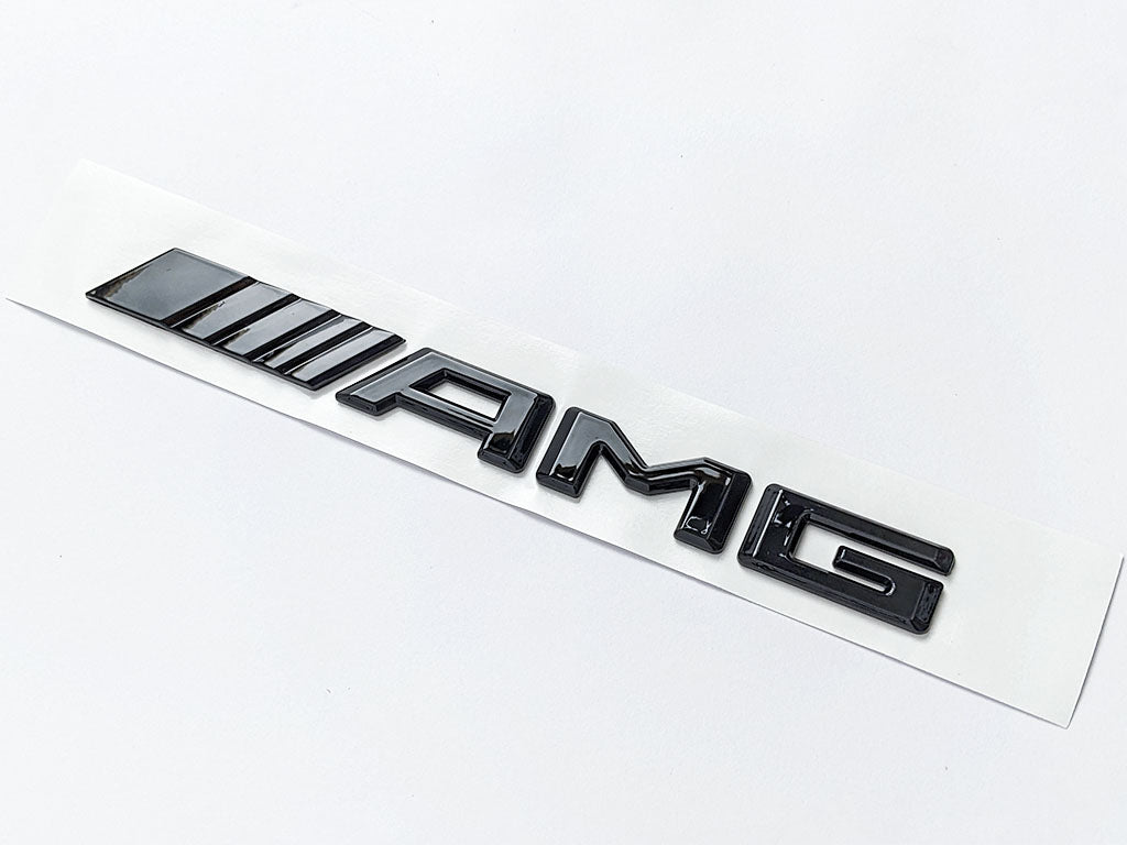 Grossy Black AMG Rear Trunk Emblem Decal Badge For Mercedes Benz Factory
