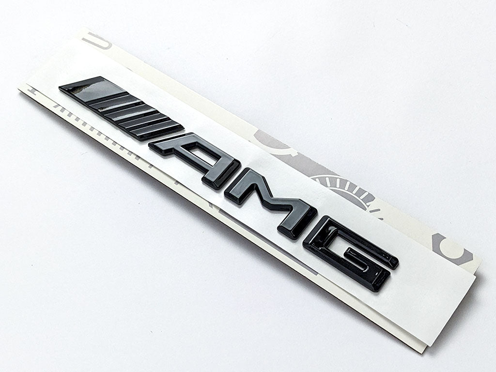 Grossy Black AMG Rear Trunk Emblem Decal Badge For Mercedes Benz Factory