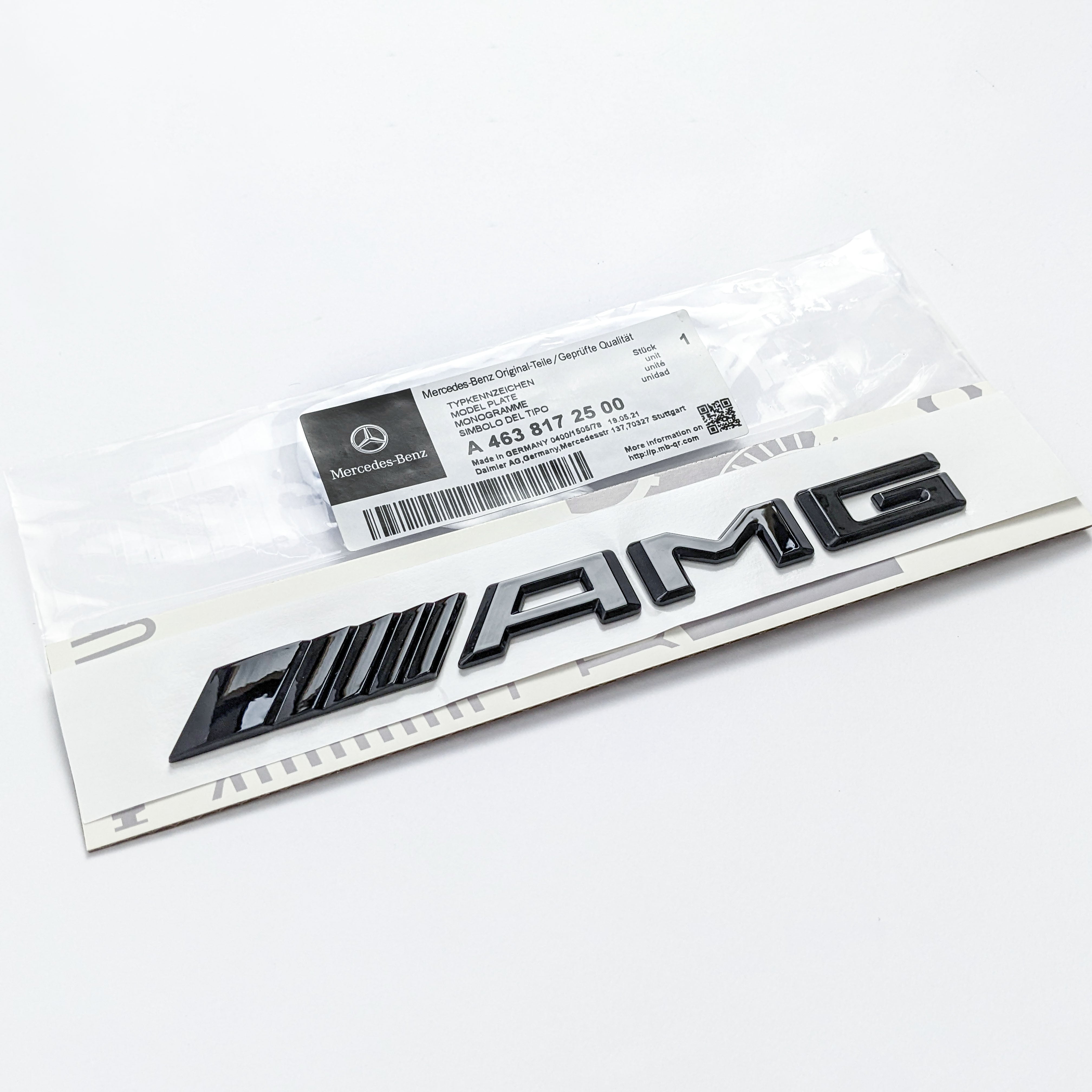 Grossy Black AMG Rear Trunk Emblem Decal Badge For Mercedes Benz Factory