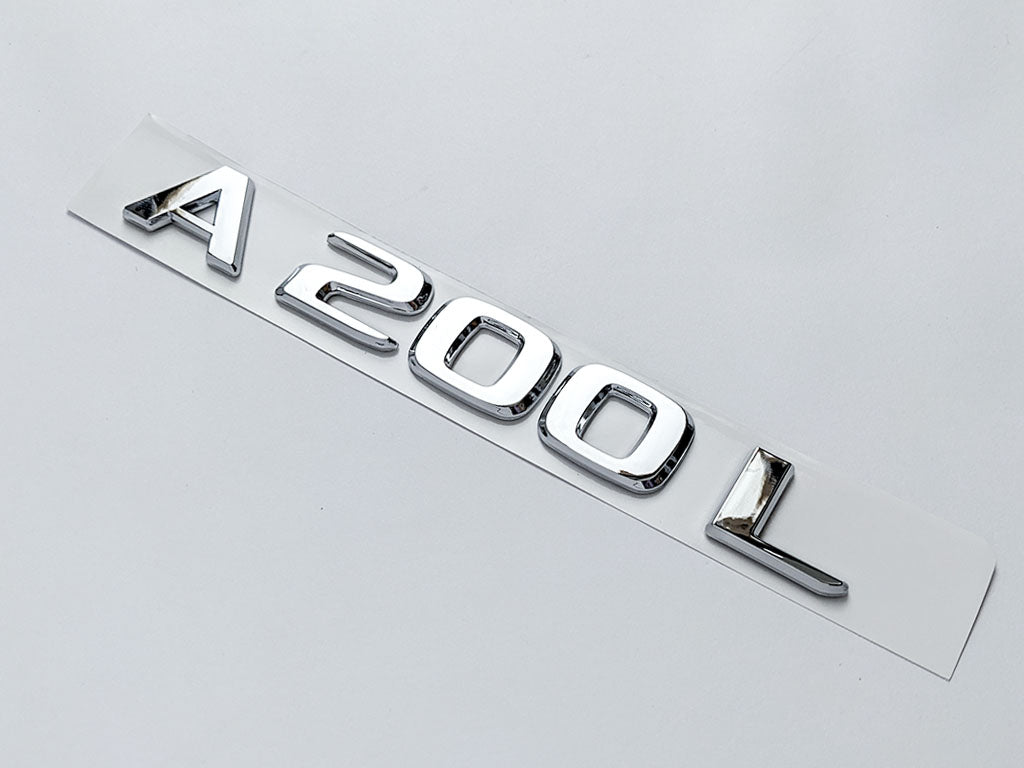 Chrome Silver "A200L" Rear Trunk Emblem Badge Logo For Mercedes-Benz Factory