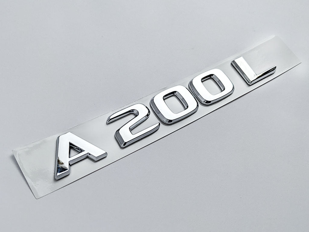Chrome Silver "A200L" Rear Trunk Emblem Badge Logo For Mercedes-Benz Factory