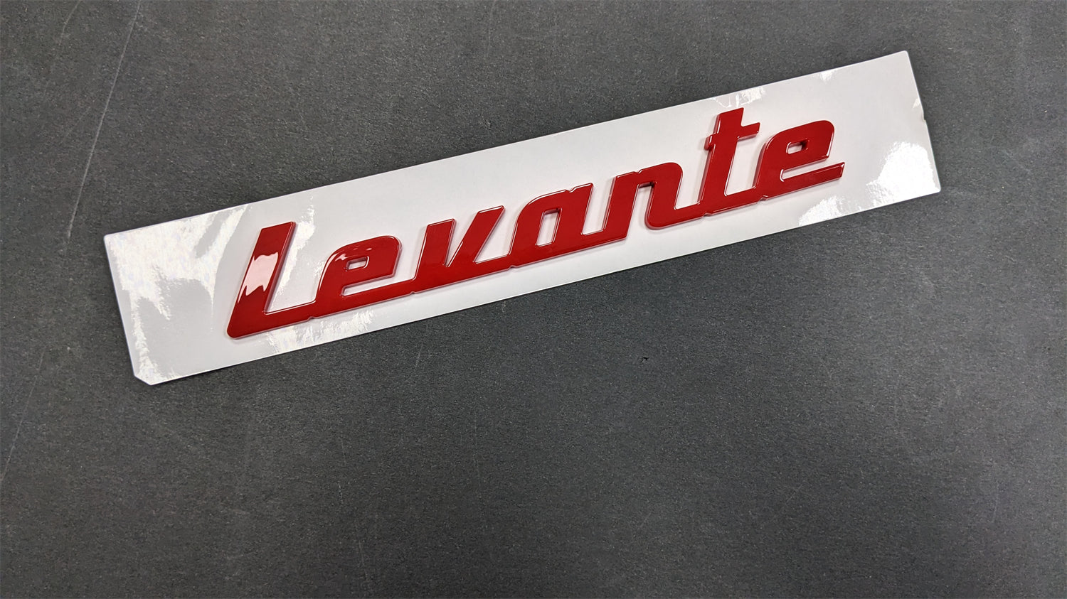 Maserati SUV Levante Gloss Red Rear Script Emblem Badge Factory