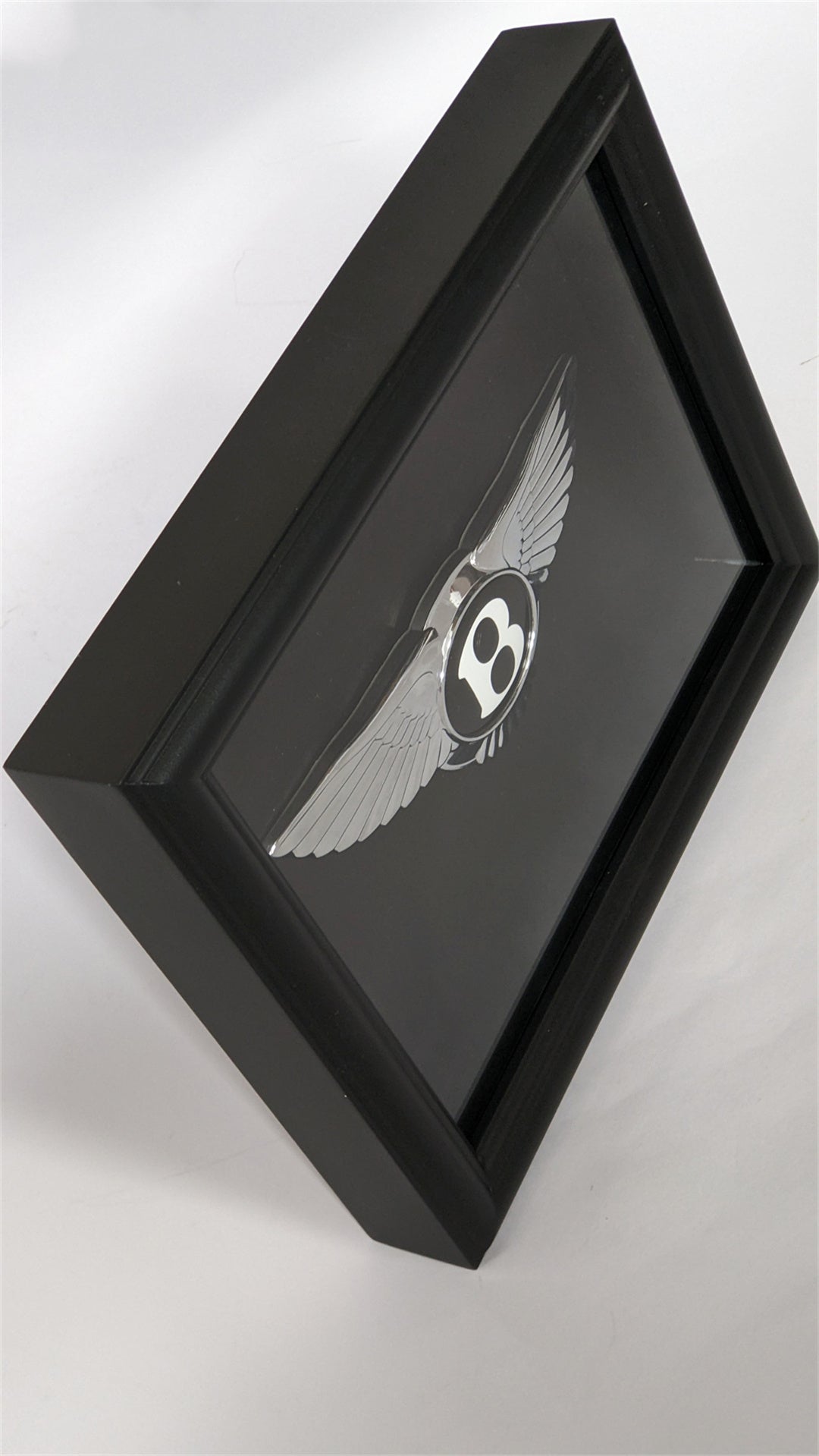 Bentley Badge Art Picture Hardwood Black Frame Italiaspares