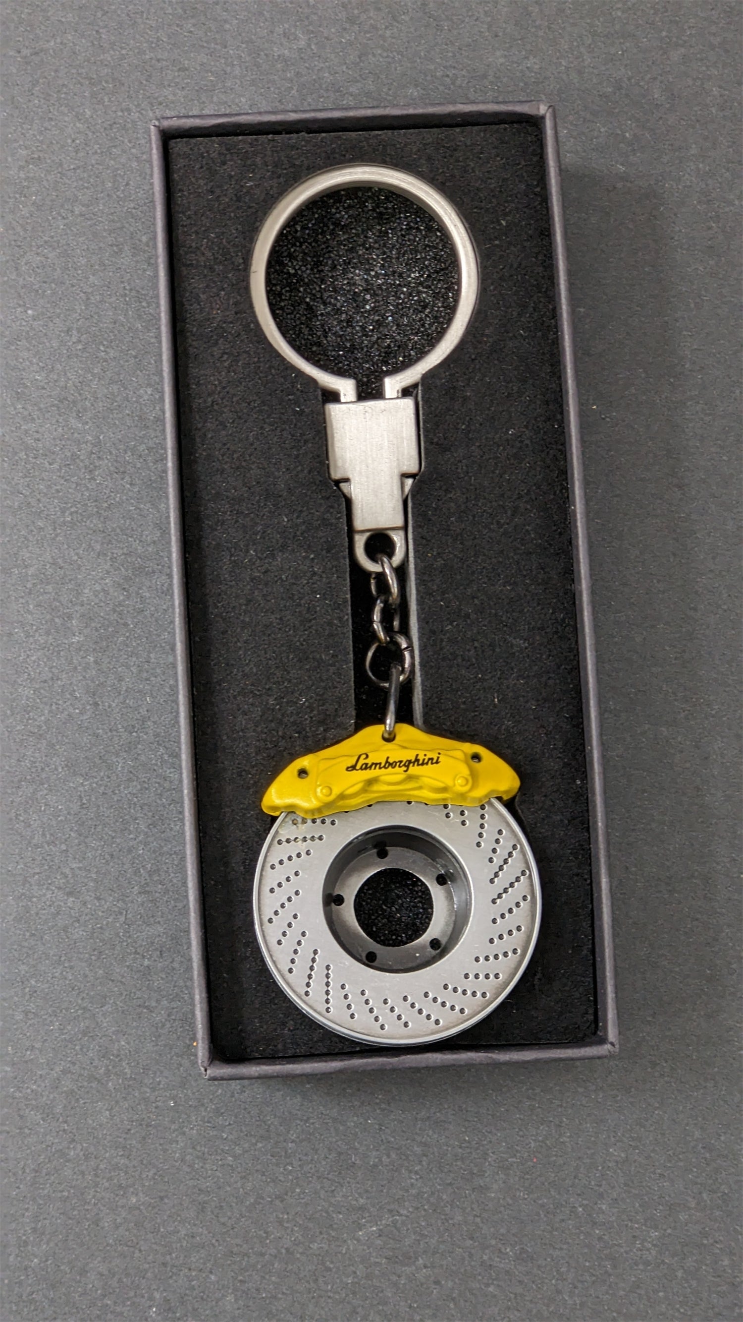 Lamborghini Brake Disc Keychain Yellow Caliper Metal Key Ring Factory