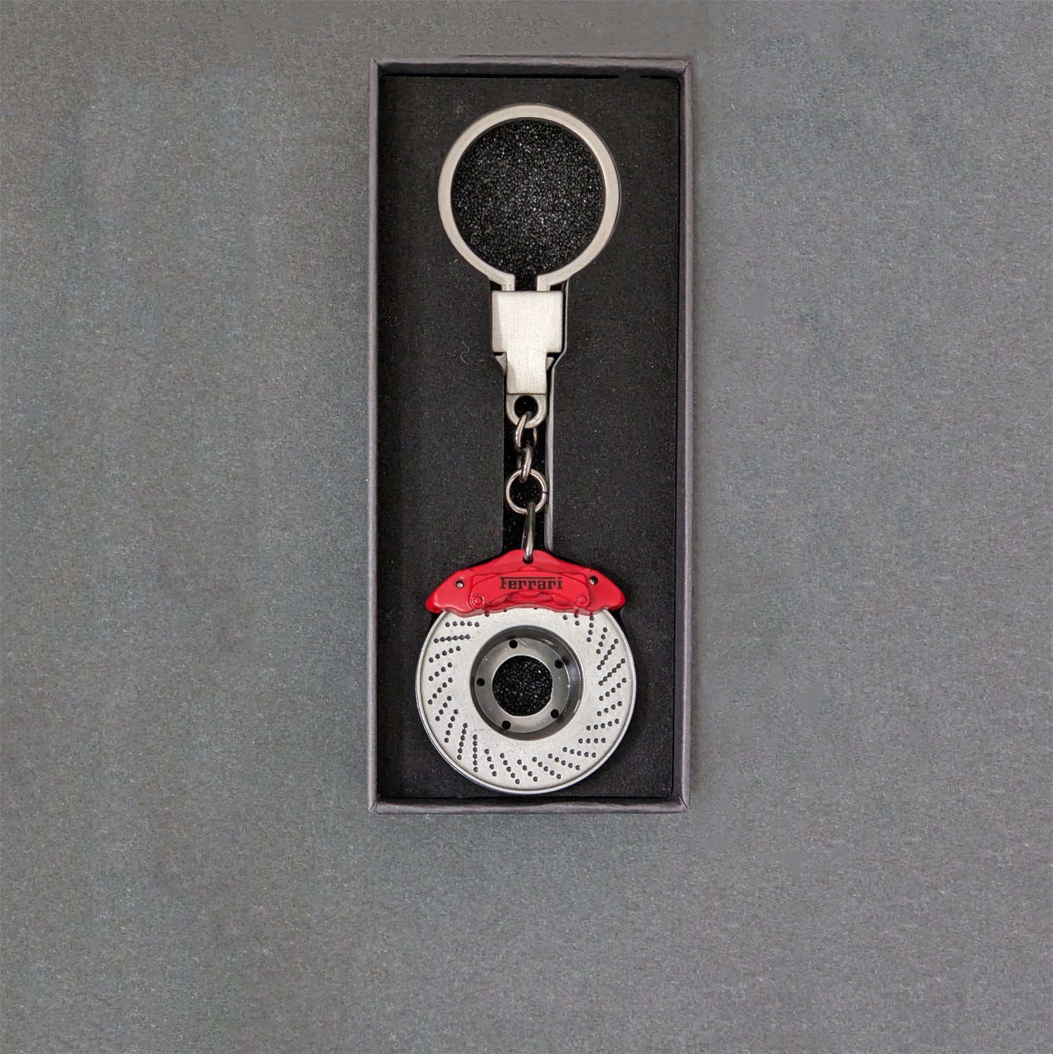 Ferrari Brake Disc Keychain Red Caliper Alloy Key Ring Factory