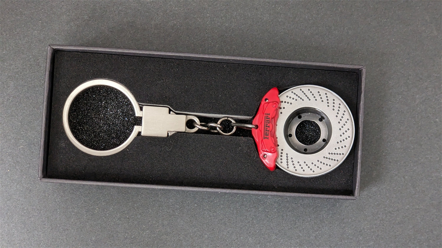 Ferrari Brake Disc Keychain Red Caliper Alloy Key Ring Factory