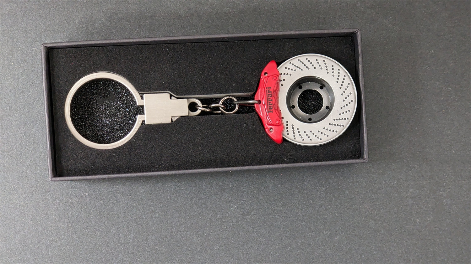 Ferrari Brake Disc Keychain Red Caliper Alloy Key Ring Factory