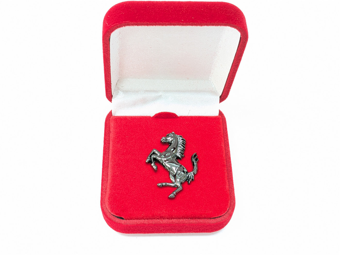 Prancing Horse Brooch Pin Set Silver Gunmetal Metal Badge With Red Velvet Gift Box Jewelry Factory